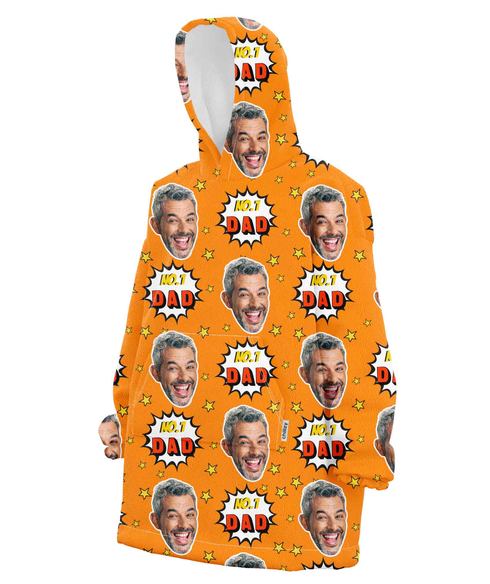 Number 1 Dad Chillzy Hoodie Blanket