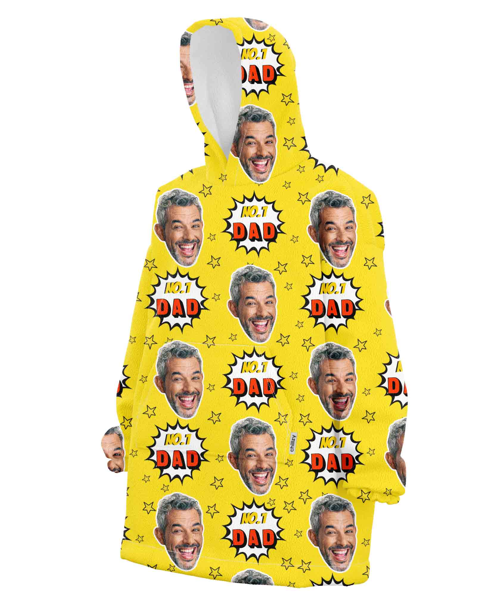 Number 1 Dad Chillzy Hoodie Blanket