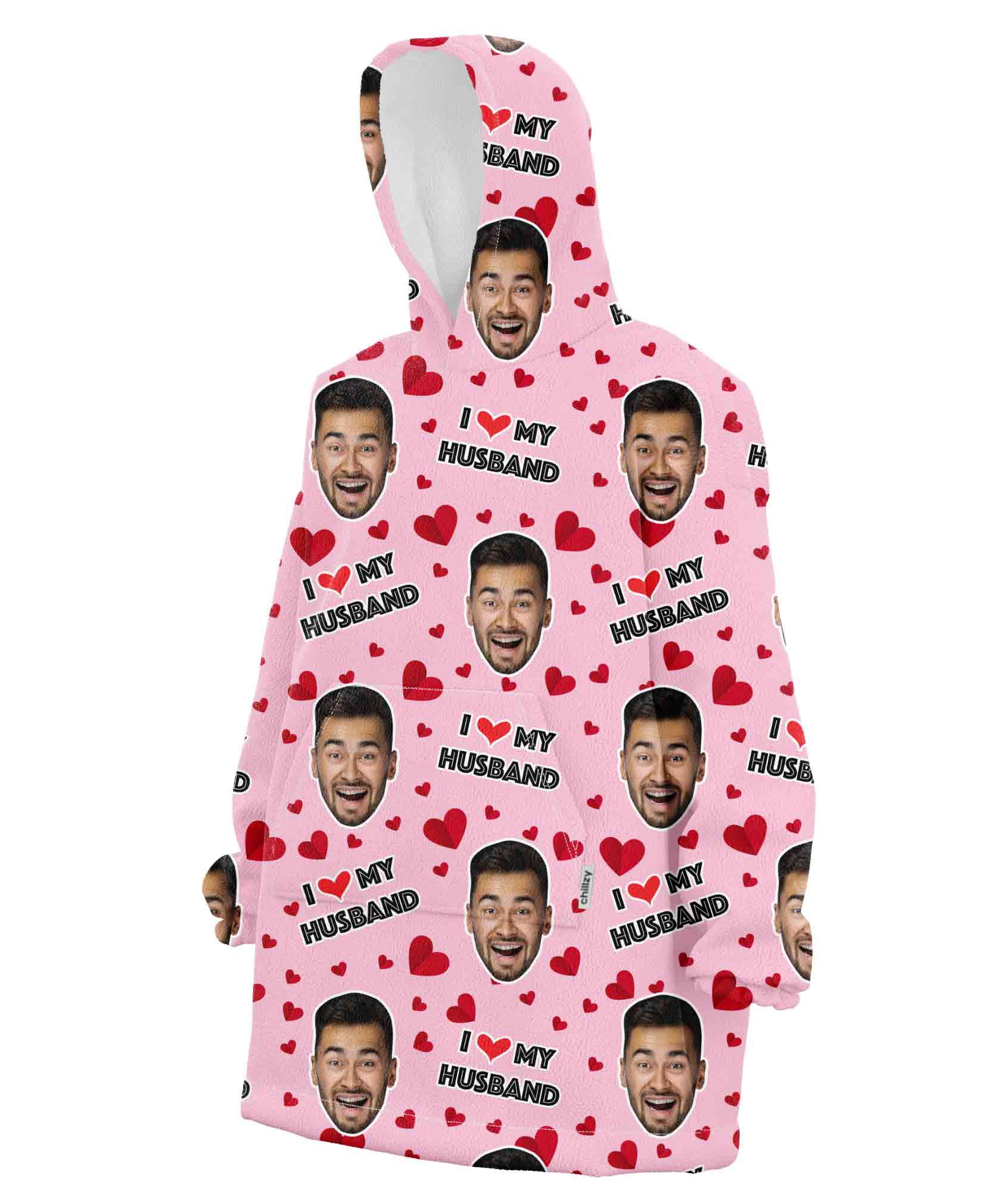 I Love My Husband Chillzy Hoodie Blanket
