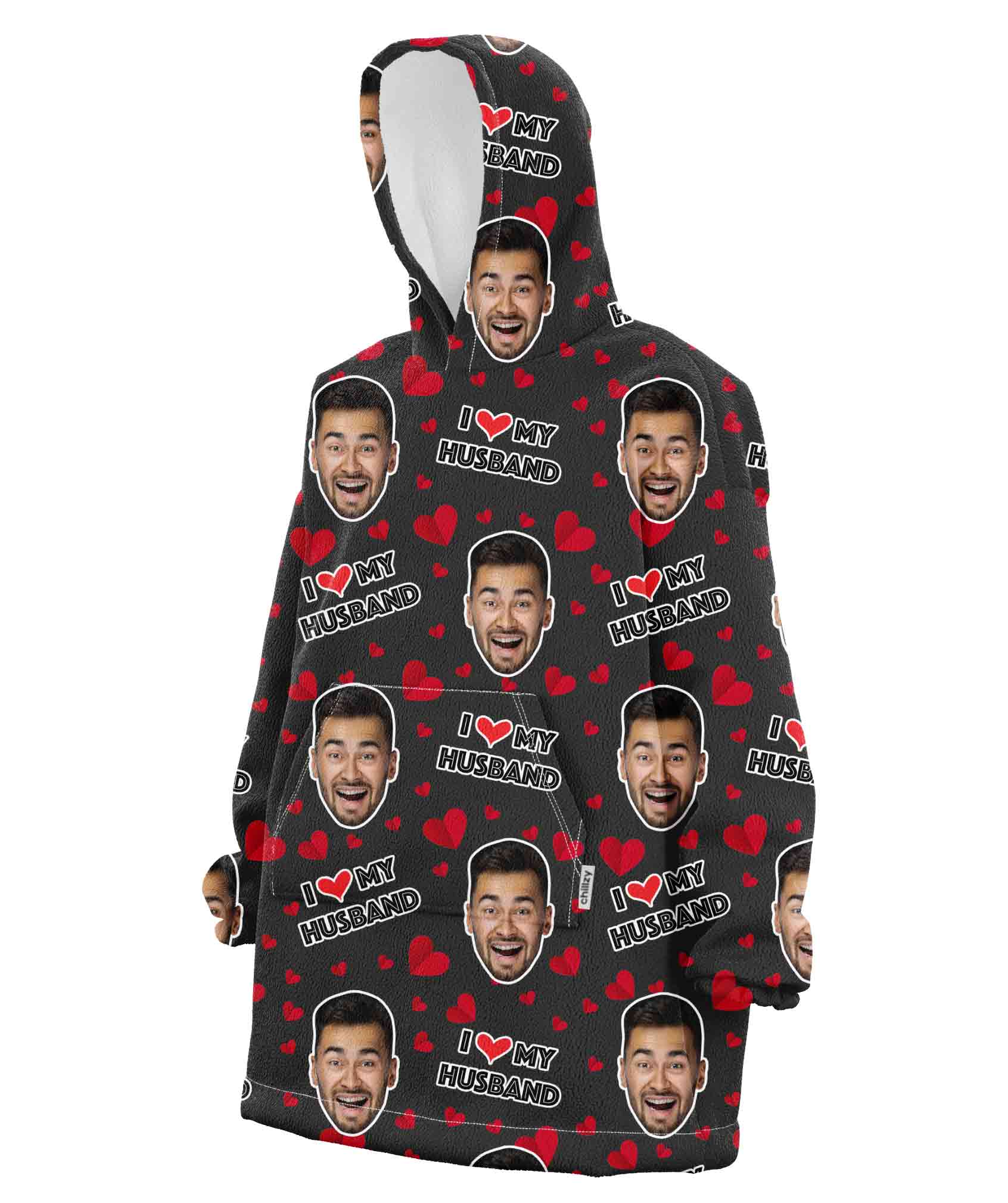 I Love My Husband Chillzy Hoodie Blanket
