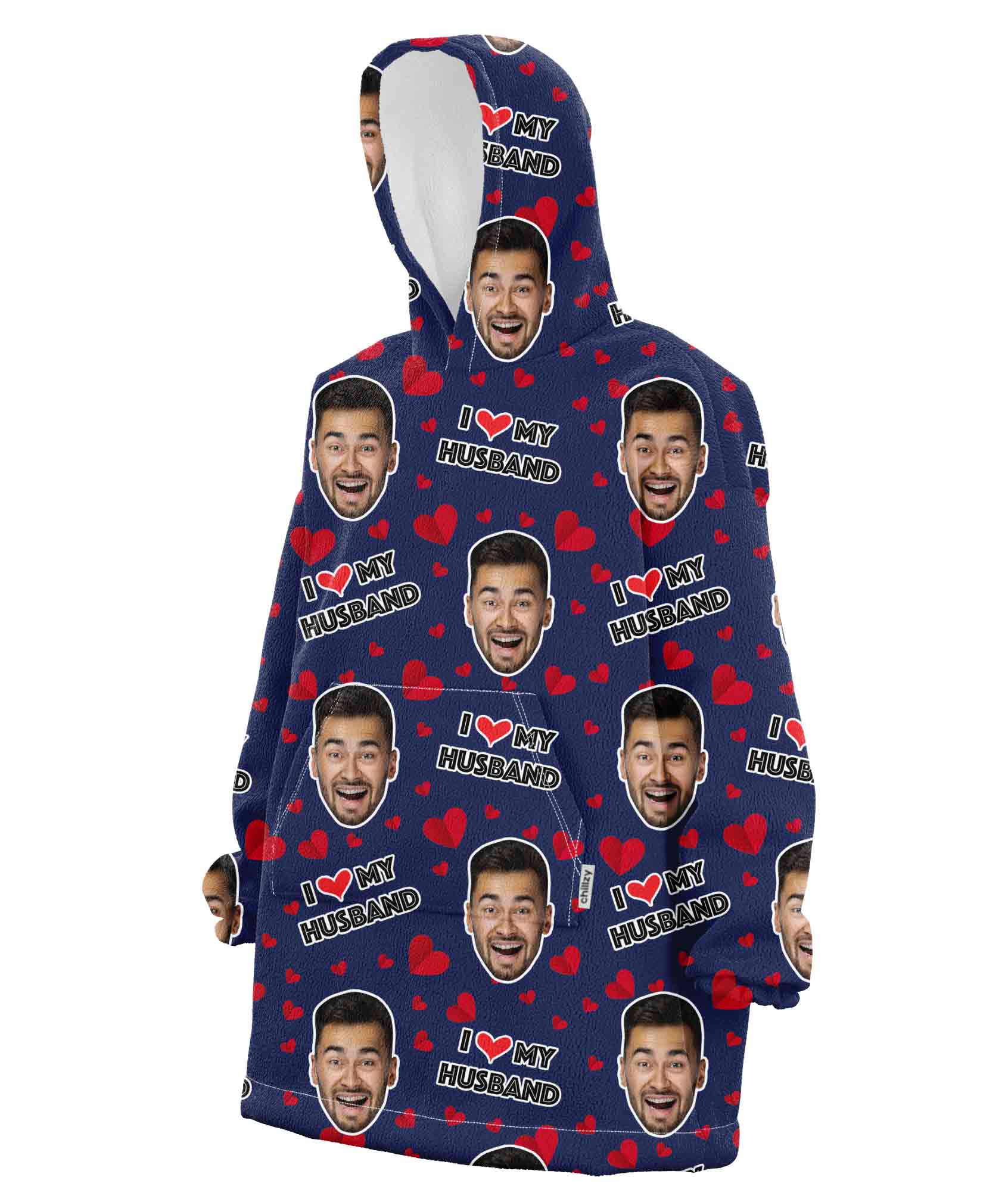 I Love My Husband Chillzy Hoodie Blanket