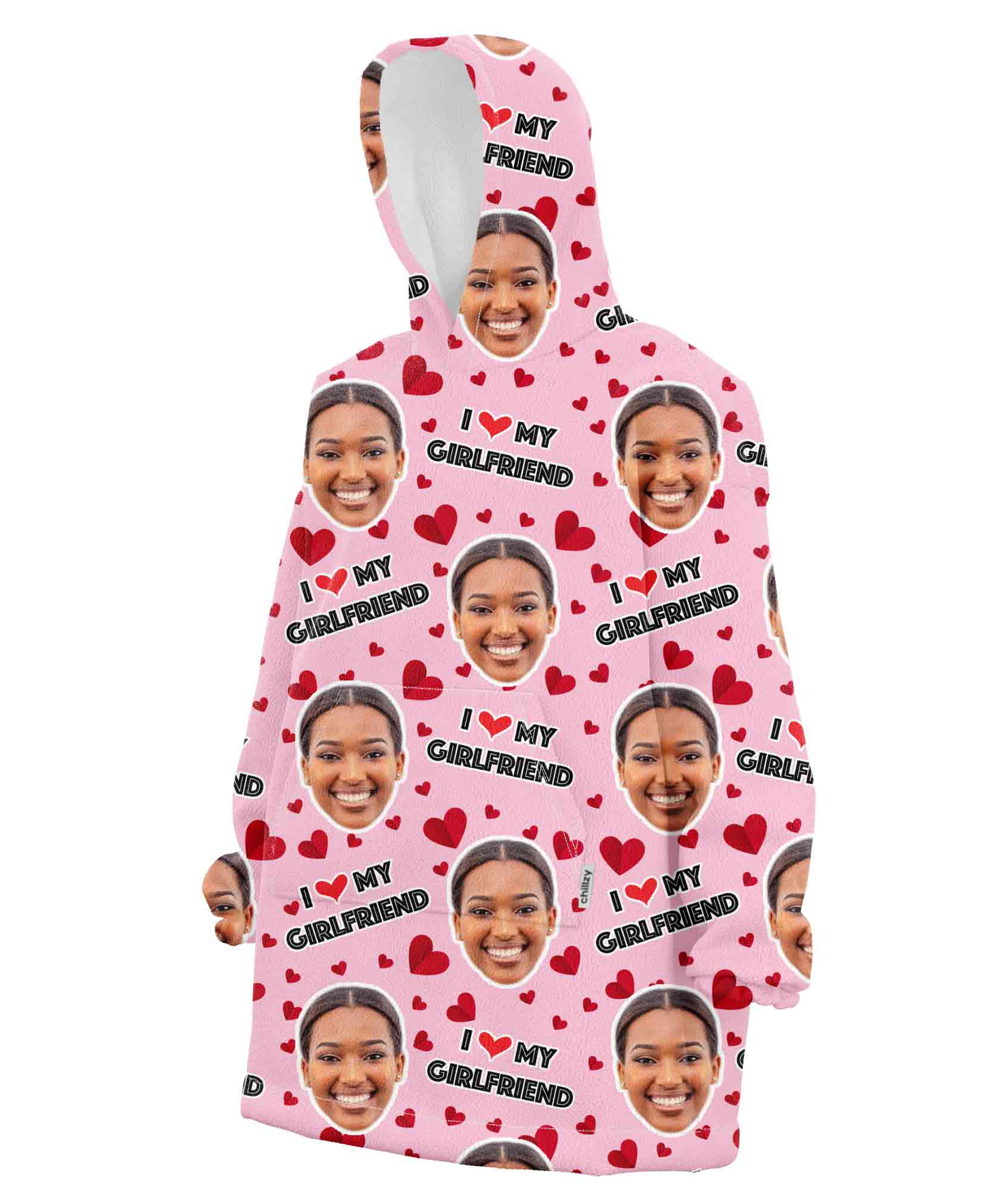 I Love My Girlfriend Chillzy Hoodie Blanket
