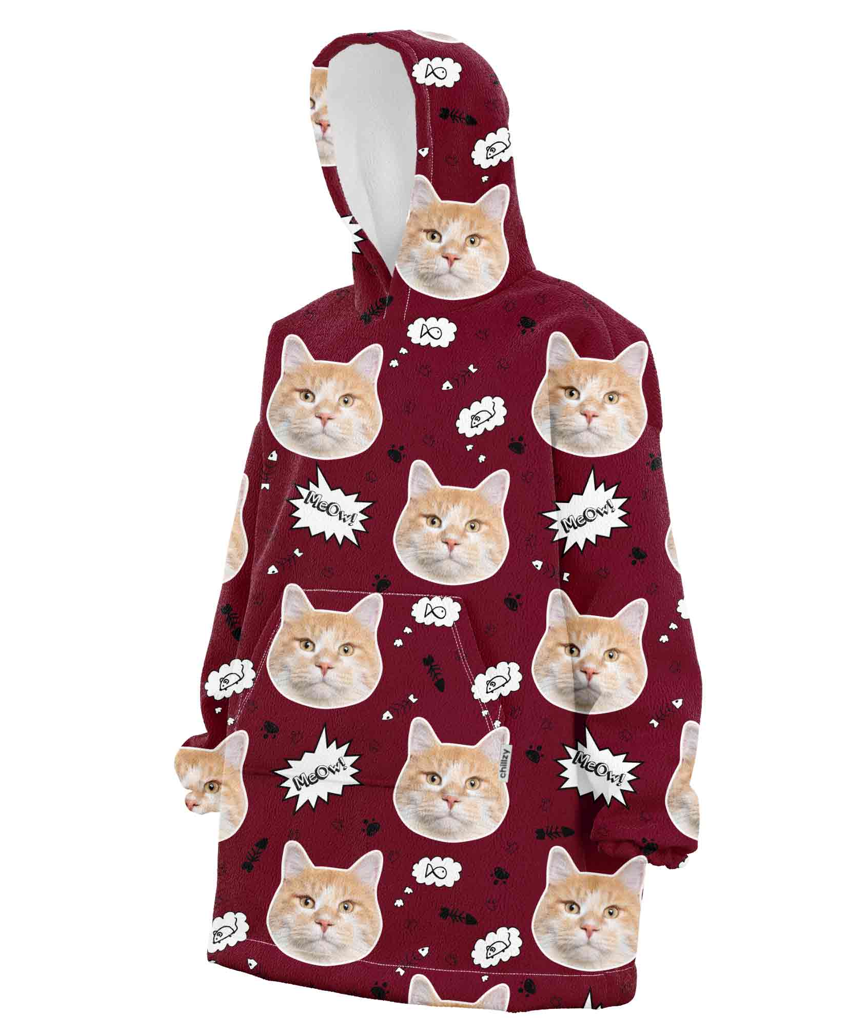 Your Cat Meow Chillzy Hoodie Blanket