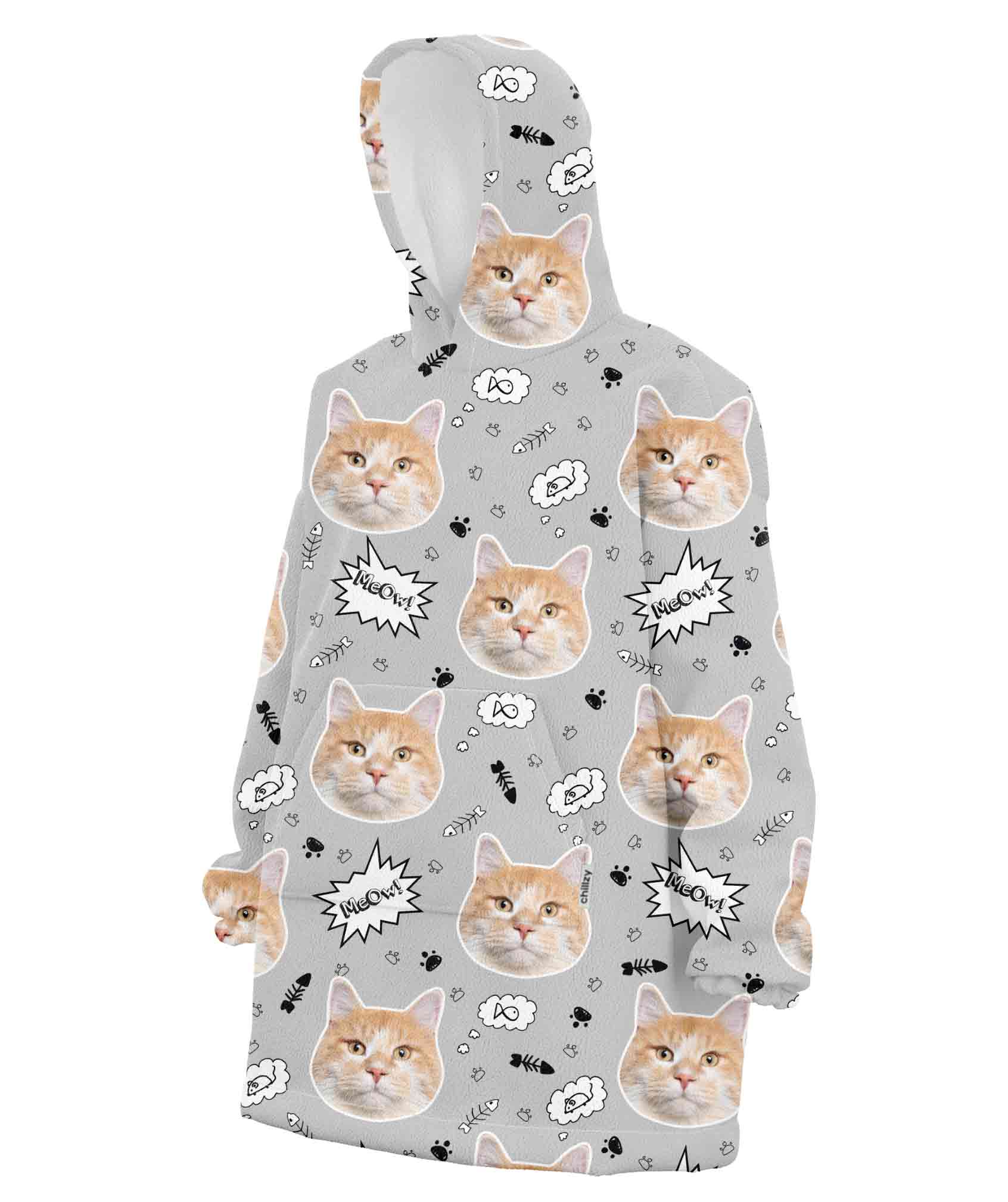 Your Cat Meow Chillzy Hoodie Blanket