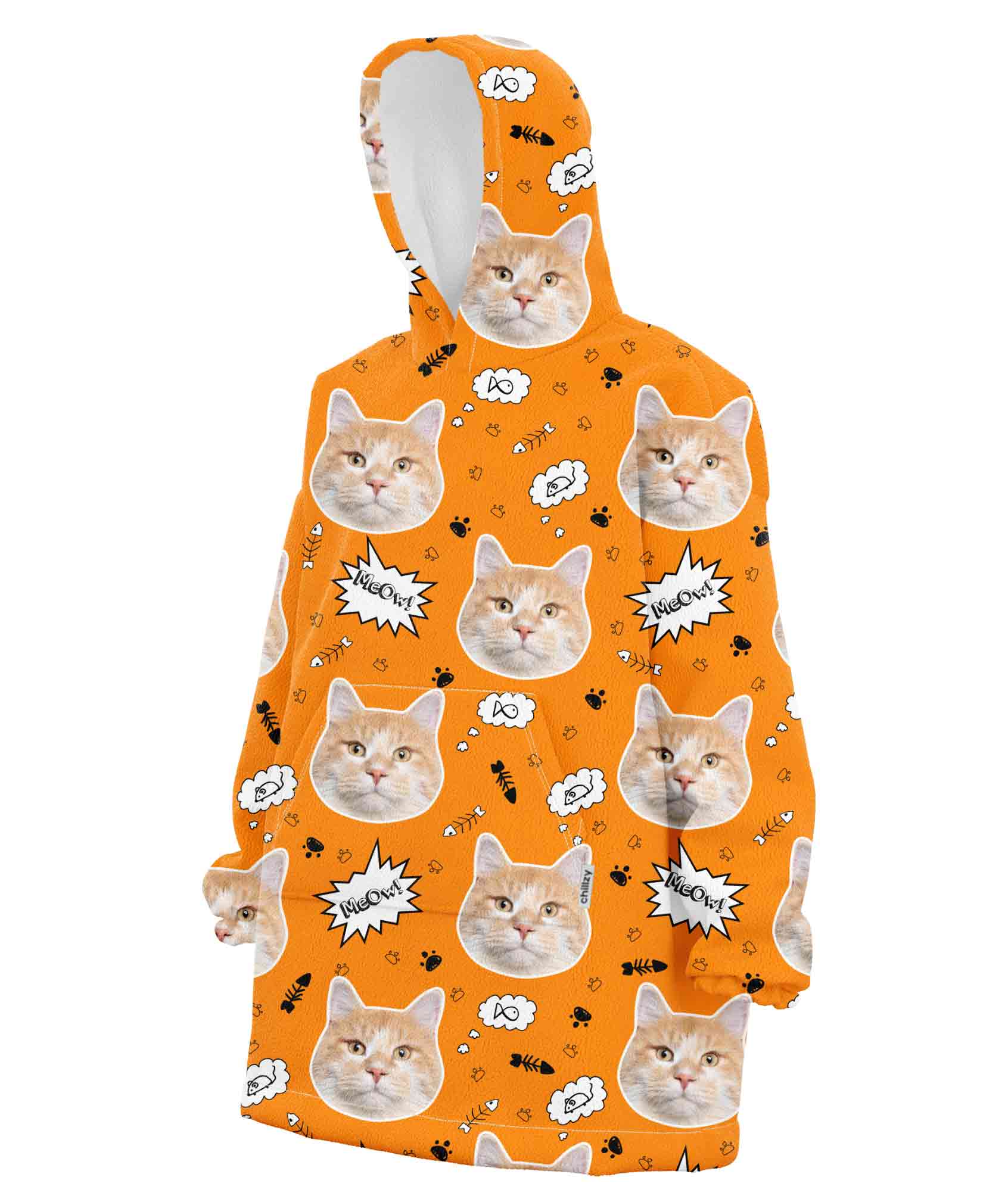 Your Cat Meow Chillzy Hoodie Blanket