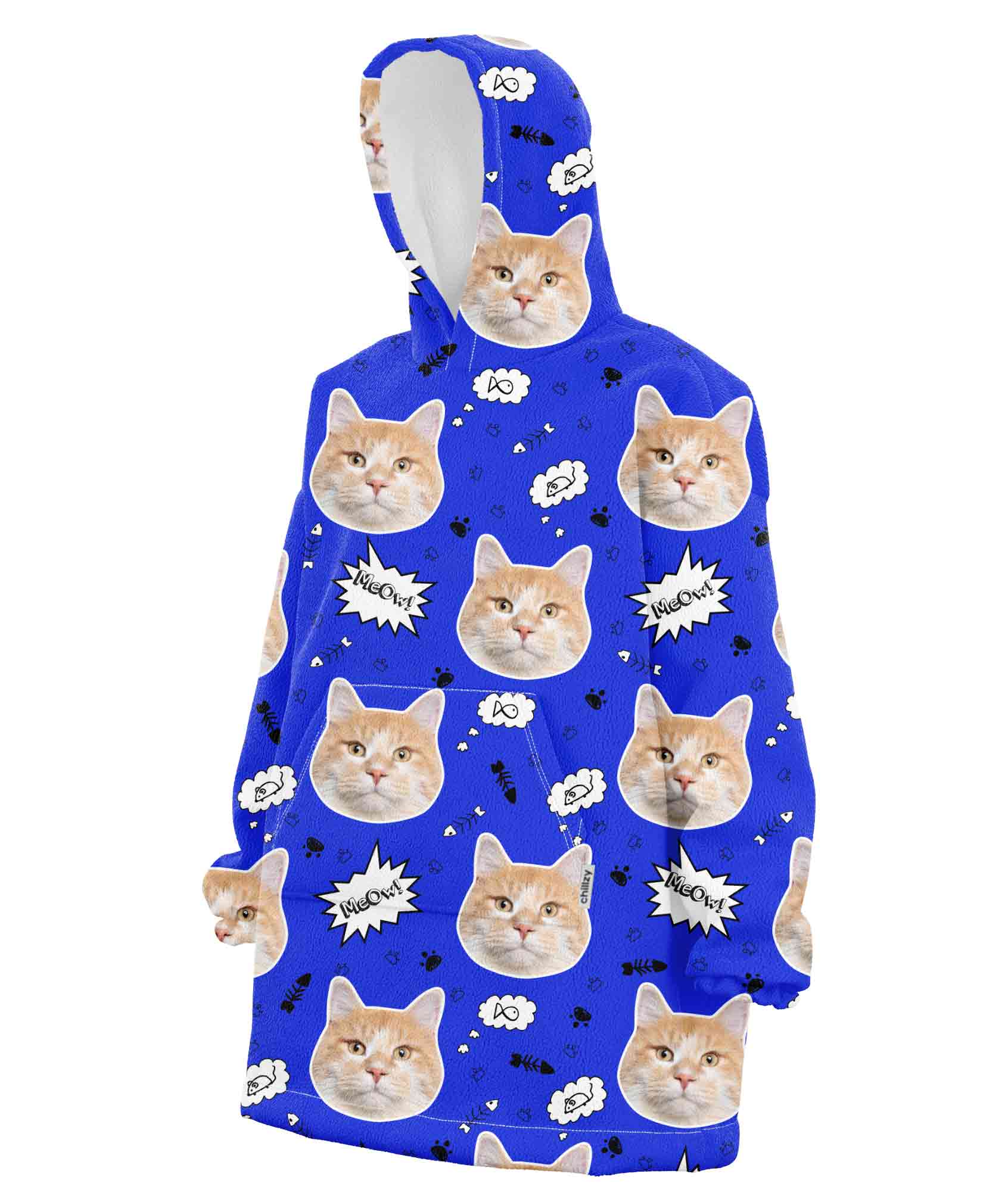 Your Cat Meow Chillzy Hoodie Blanket