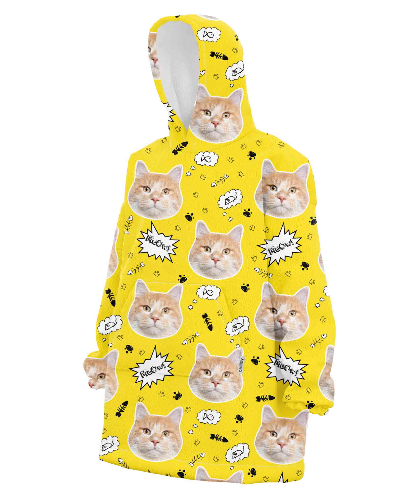 Your Cat Meow Chillzy Hoodie Blanket