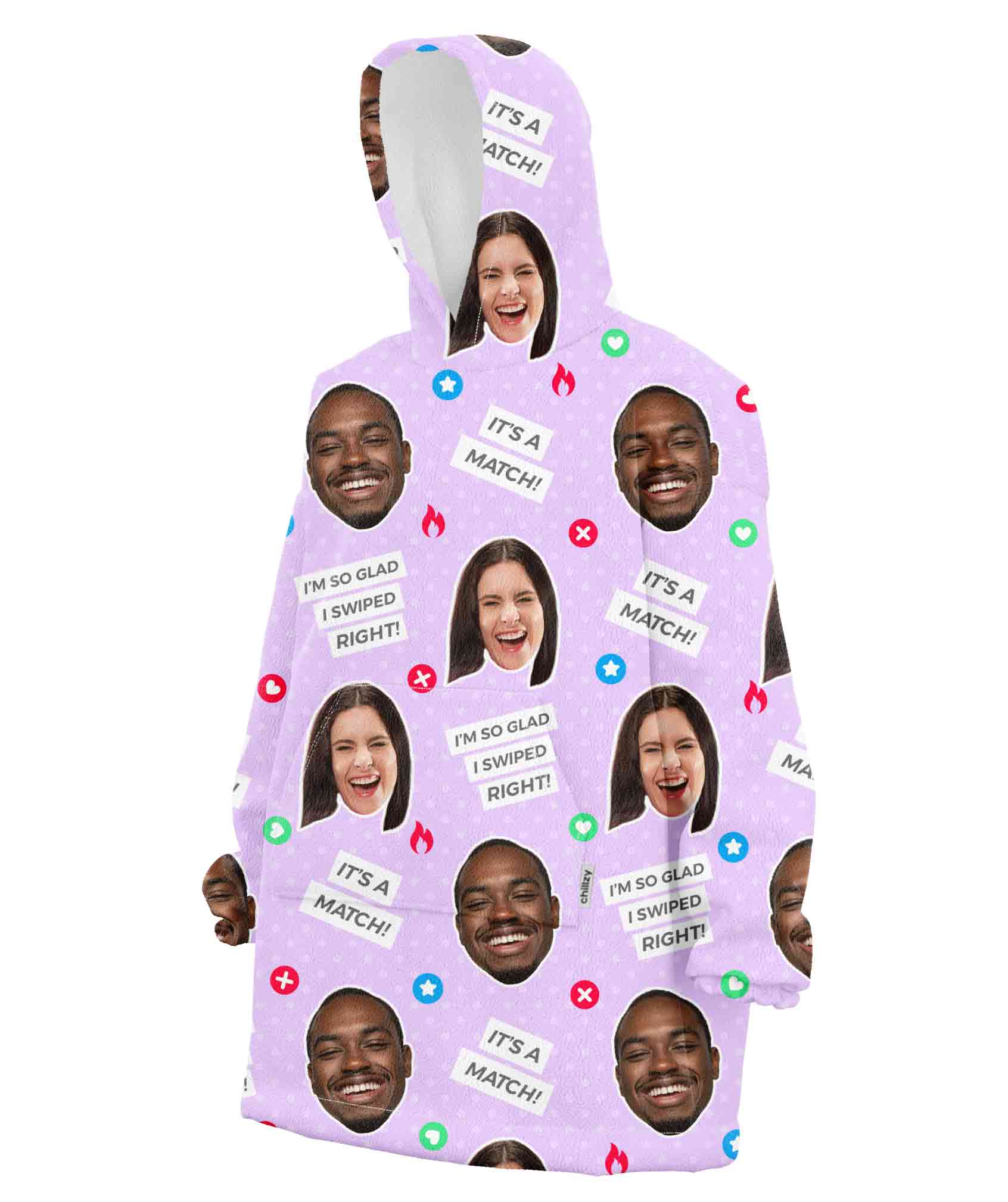 It's a Match Chillzy Hoodie Blanket