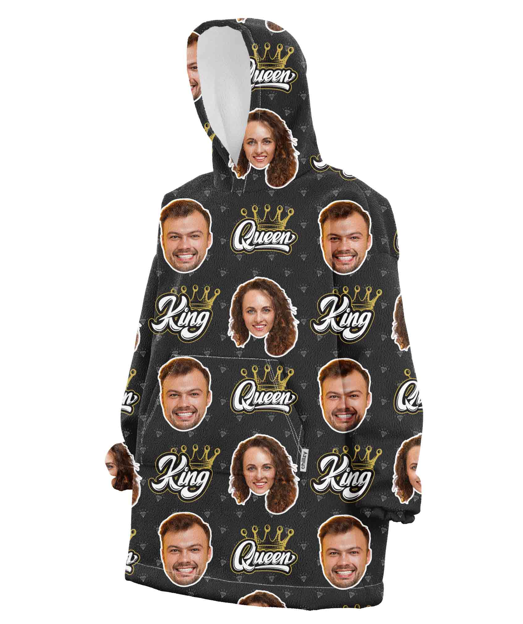 King & Queen Chillzy Hoodie Blanket