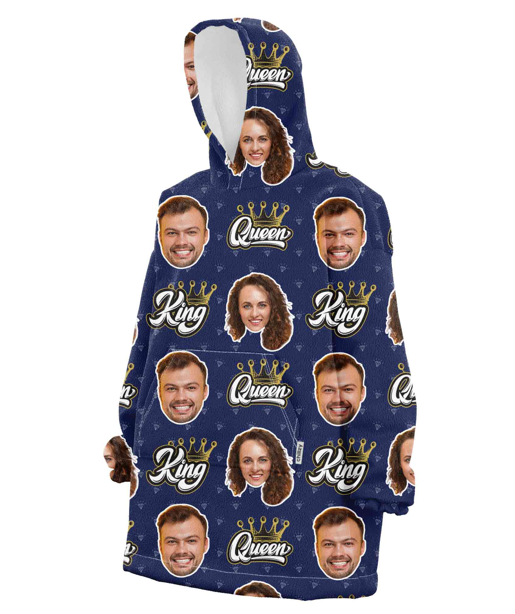 King & Queen Chillzy Hoodie Blanket