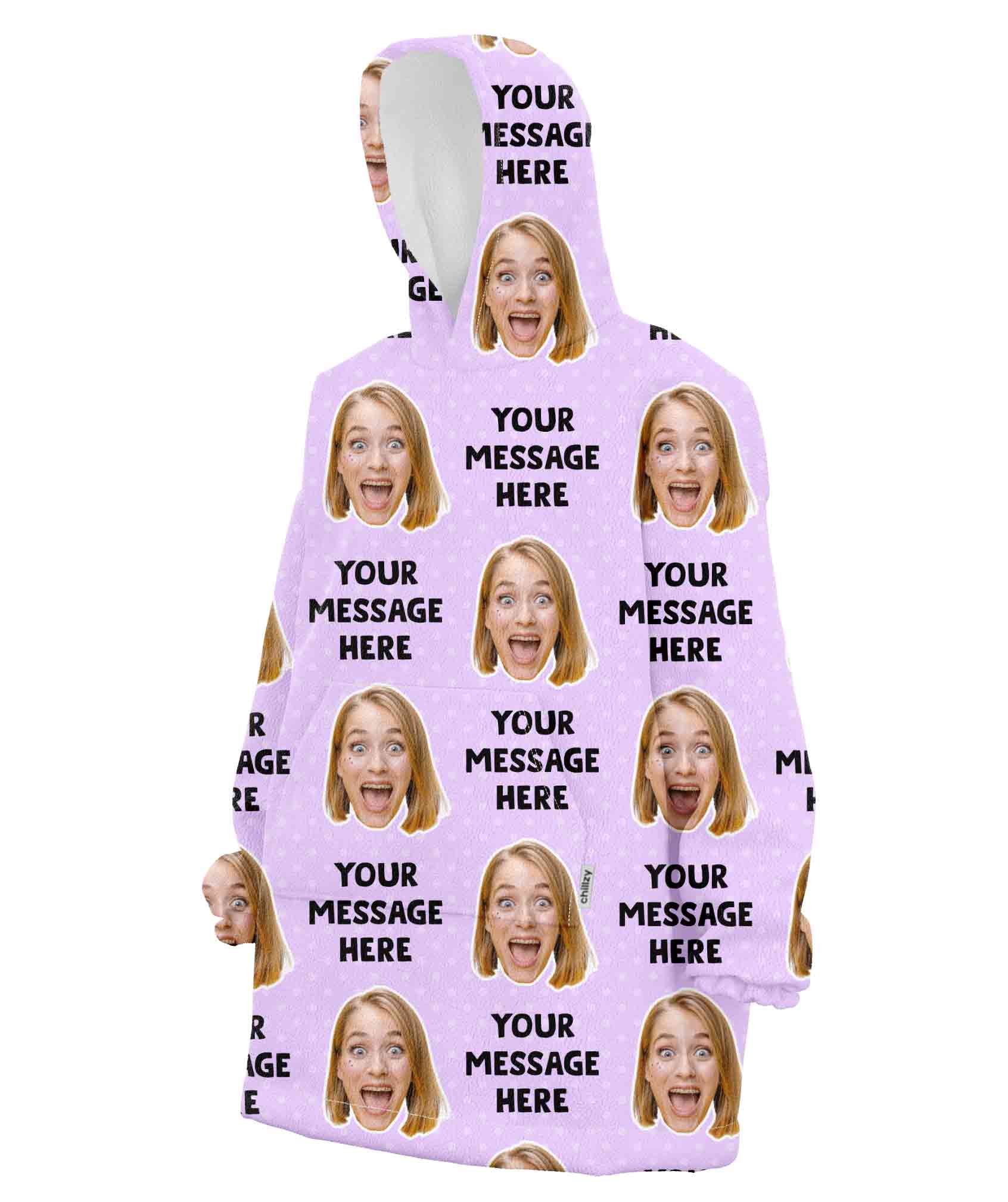 Your Message Chillzy Hoodie Blanket