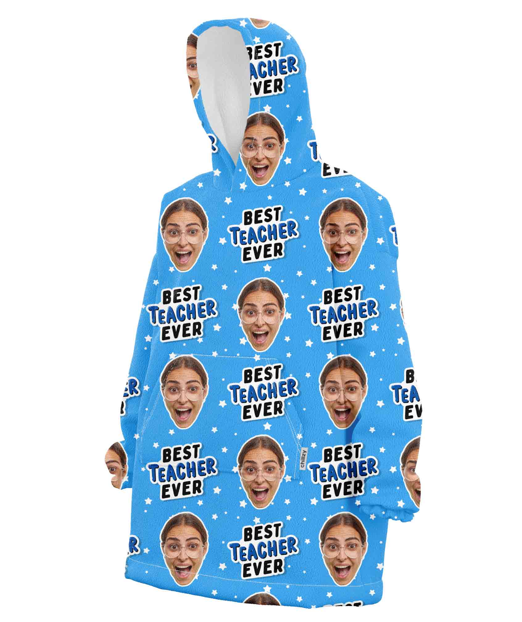 Best Teacher Ever Chillzy Hoodie Blanket