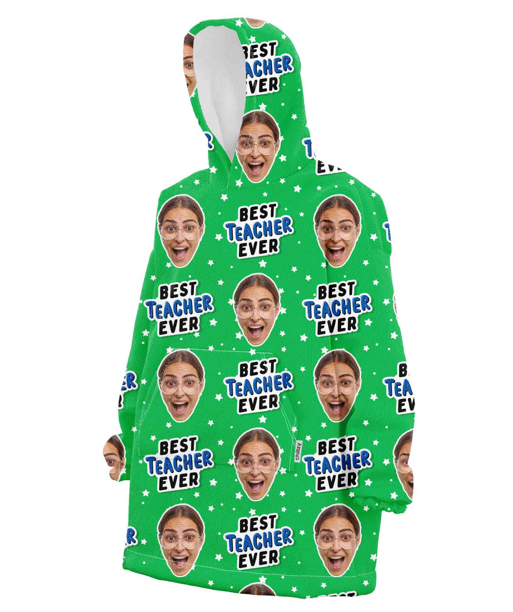 Best Teacher Ever Chillzy Hoodie Blanket