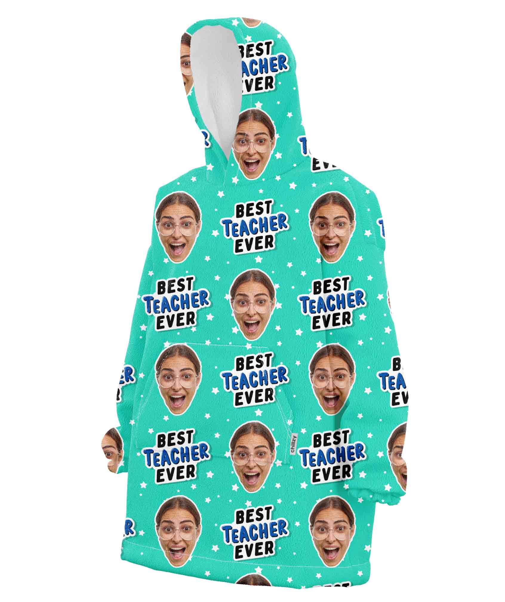 Best Teacher Ever Chillzy Hoodie Blanket