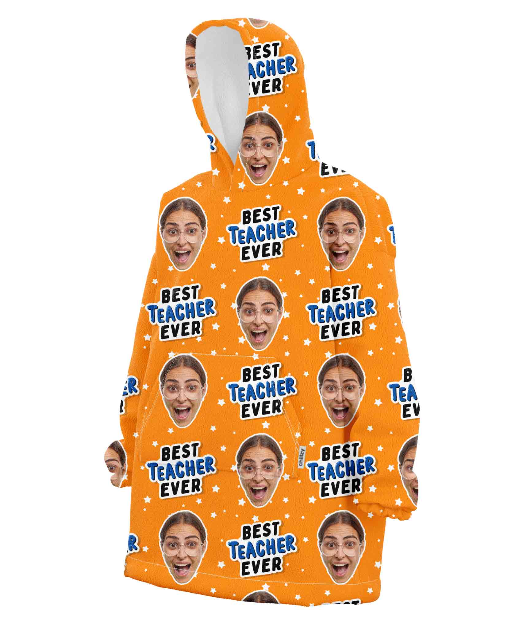 Best Teacher Ever Chillzy Hoodie Blanket