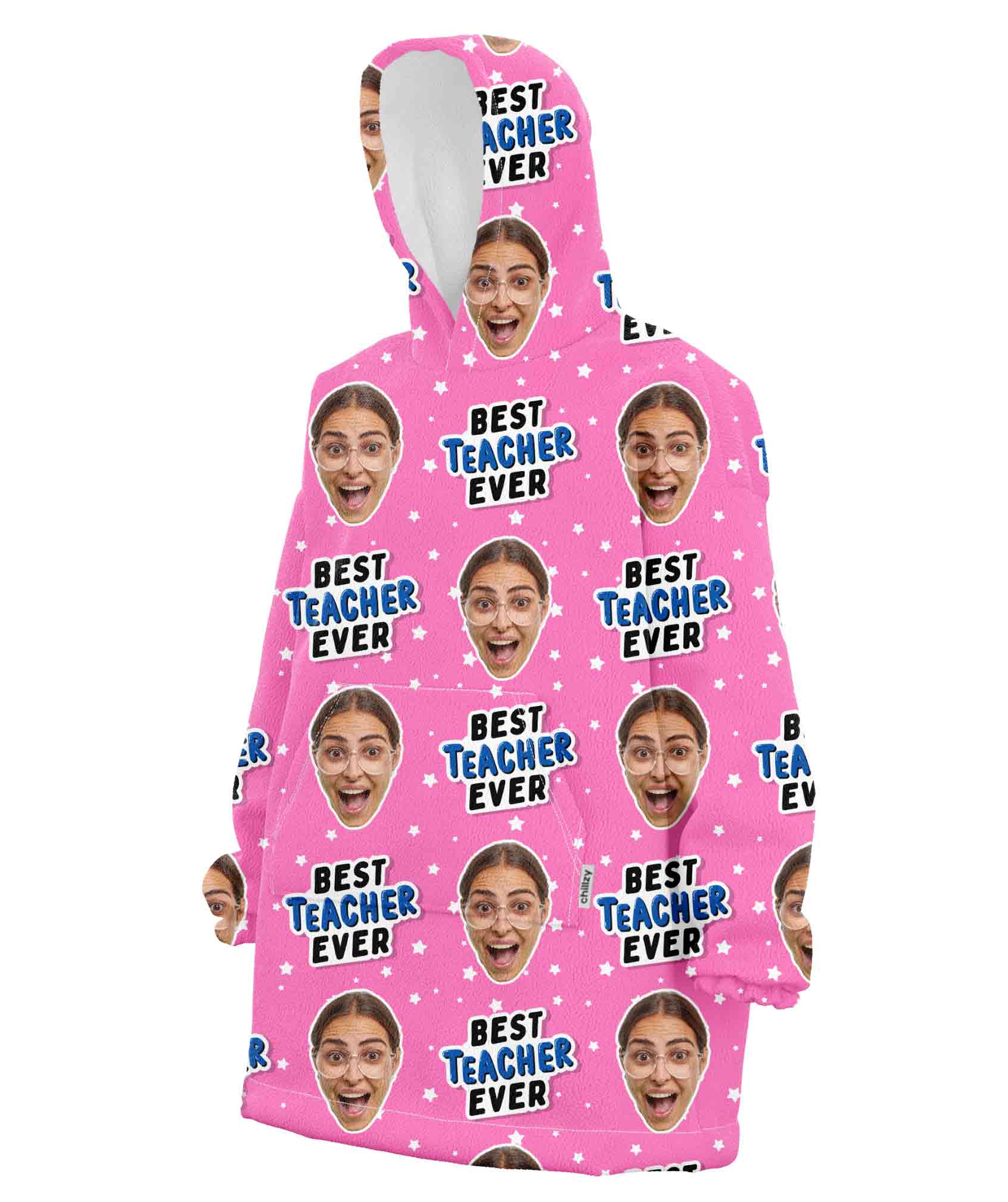 Best Teacher Ever Chillzy Hoodie Blanket