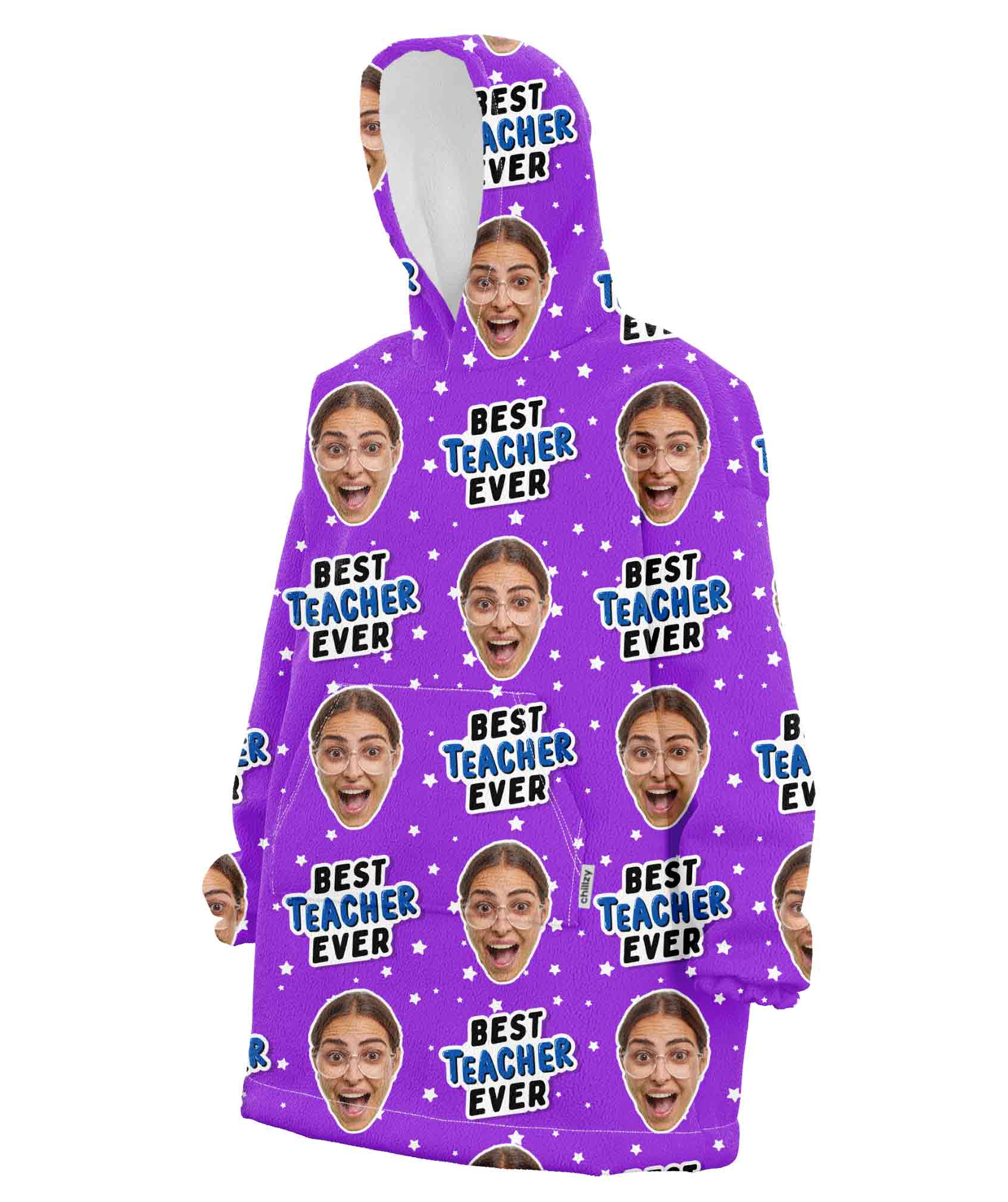 Best Teacher Ever Chillzy Hoodie Blanket