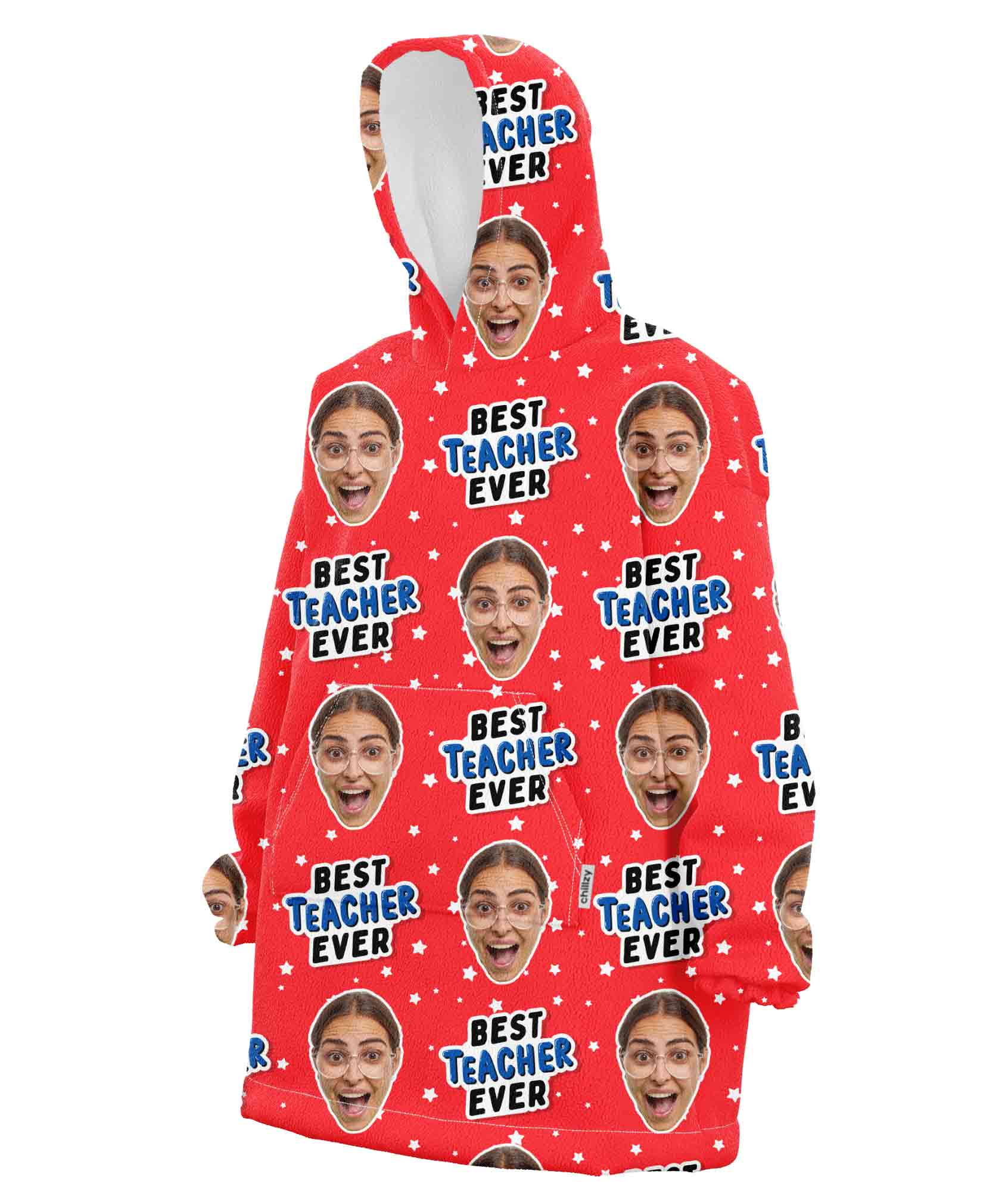 Best Teacher Ever Chillzy Hoodie Blanket