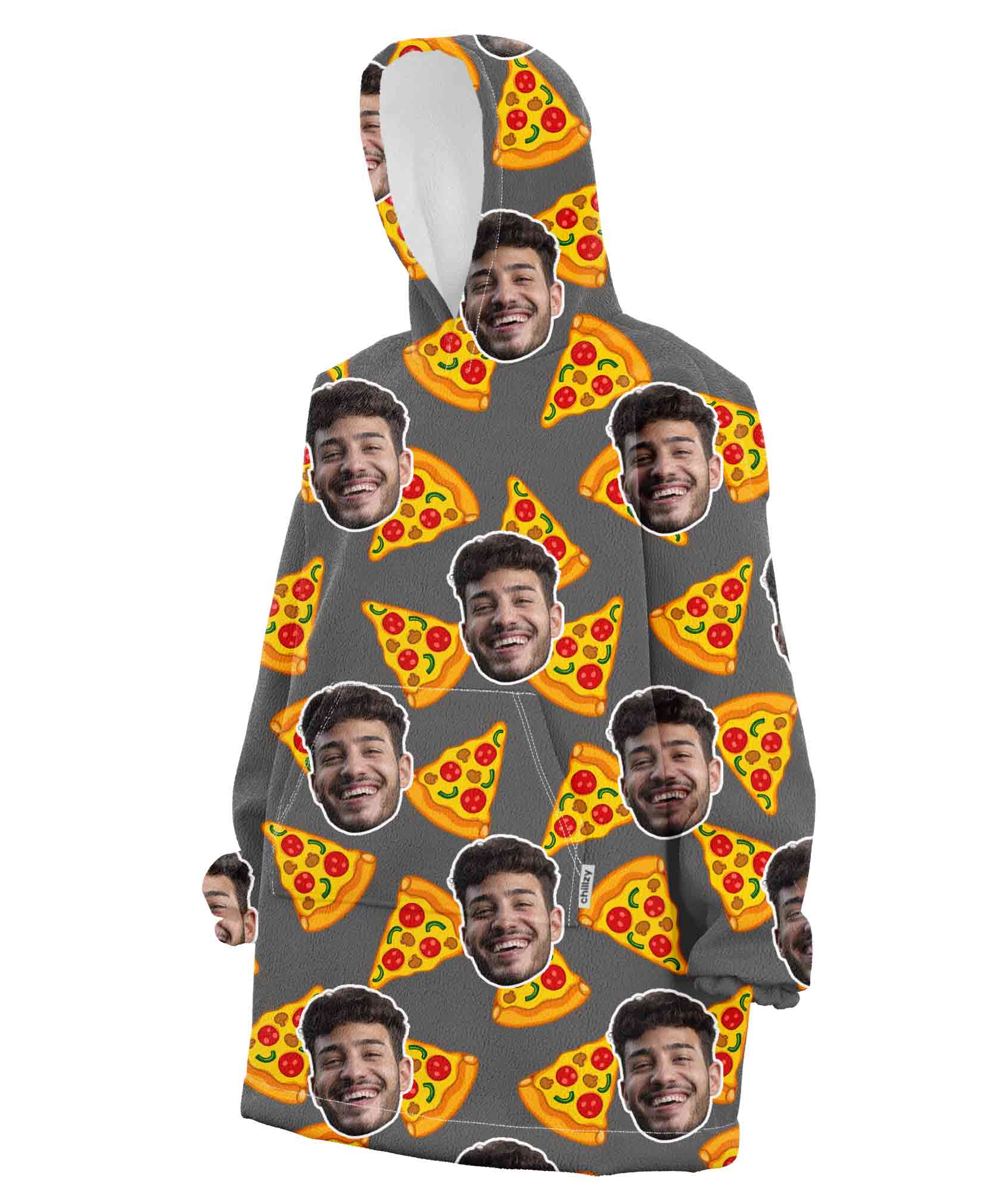 Your Face Pizza Chillzy Hoodie Blanket