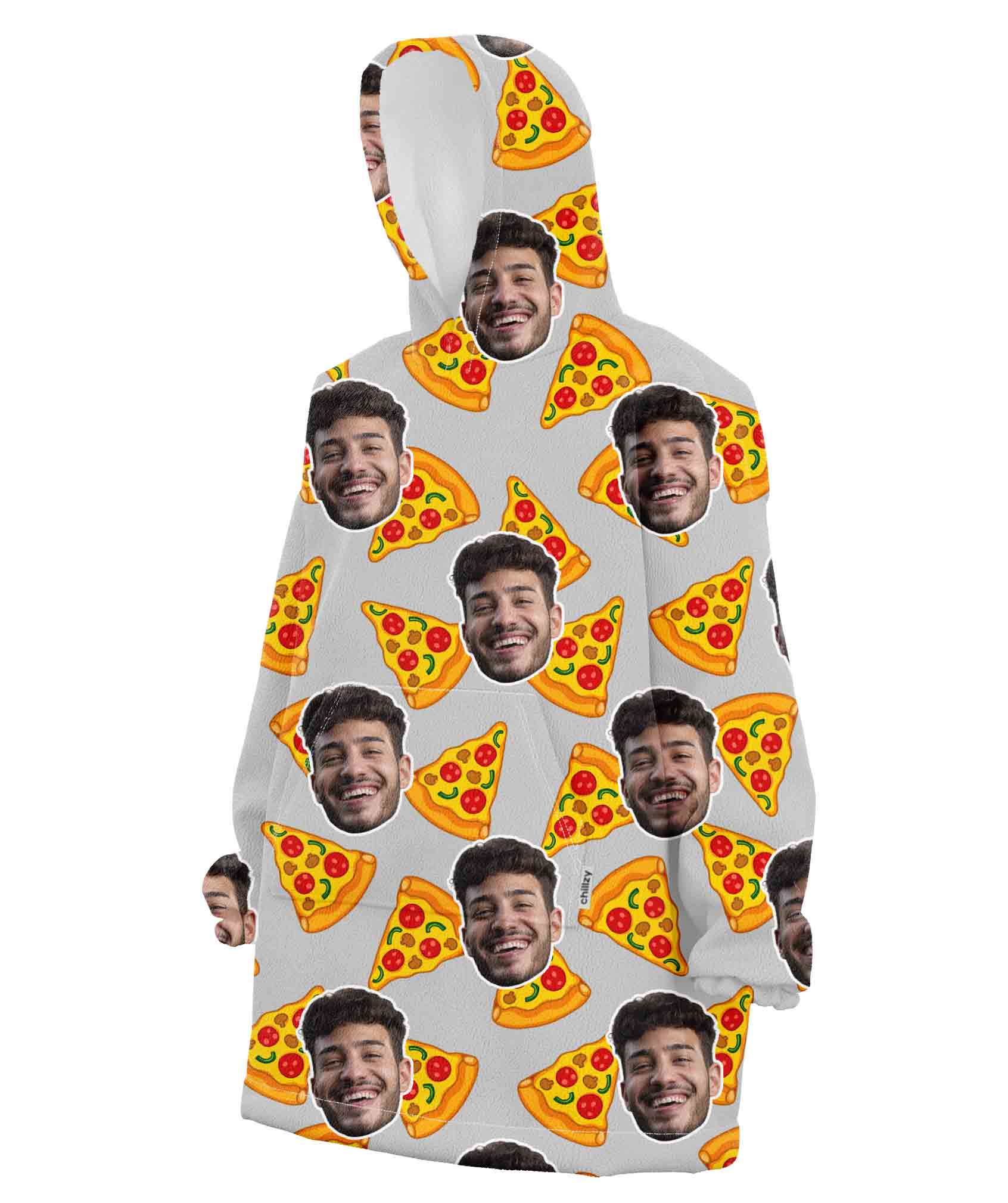 Your Face Pizza Chillzy Hoodie Blanket