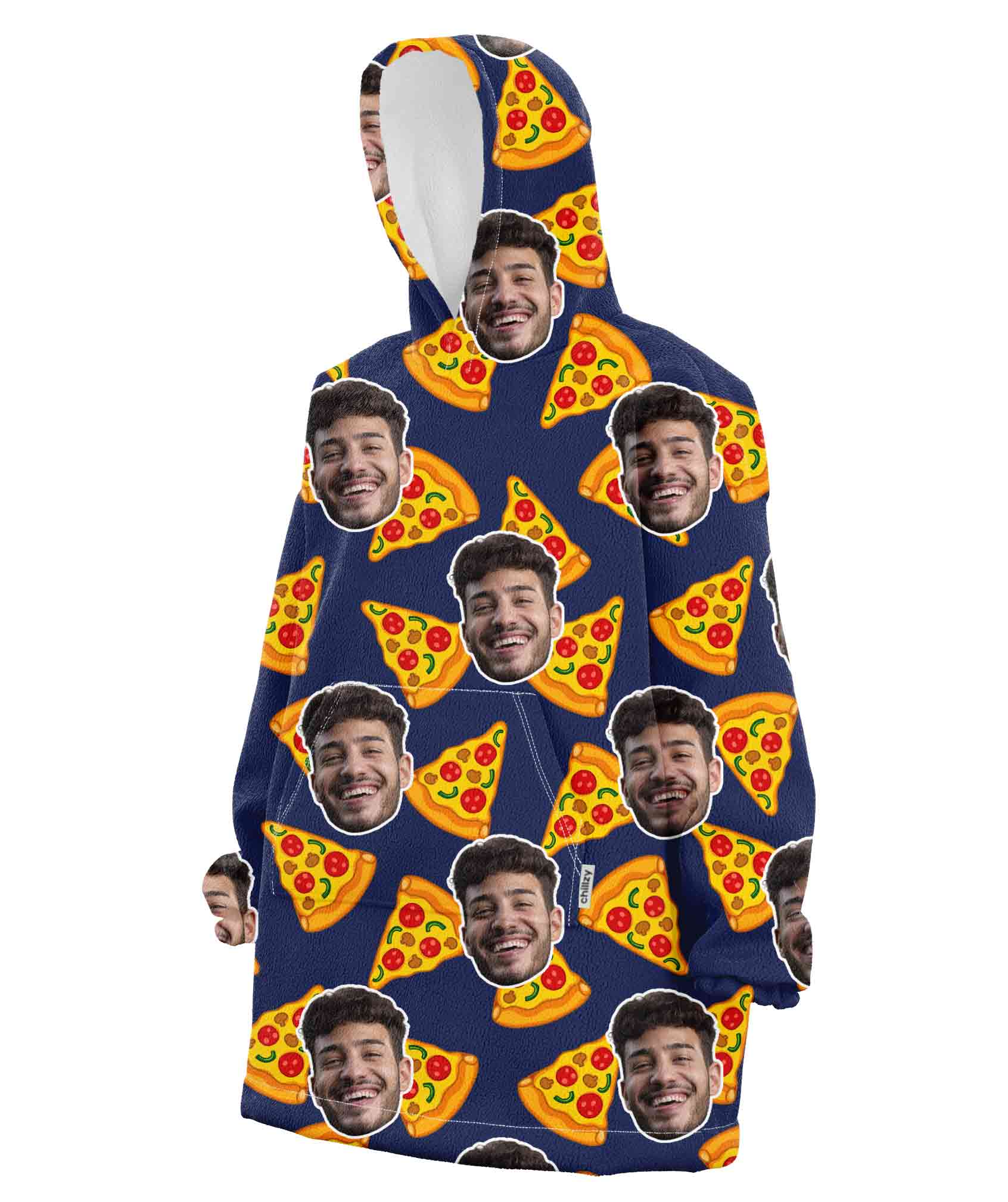 Your Face Pizza Chillzy Hoodie Blanket