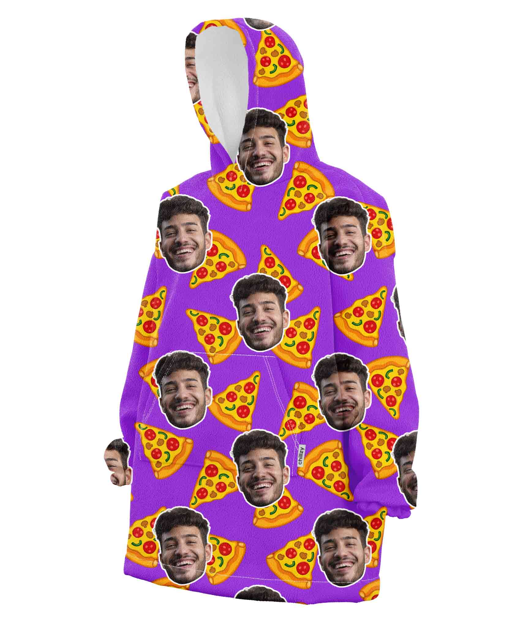Your Face Pizza Chillzy Hoodie Blanket