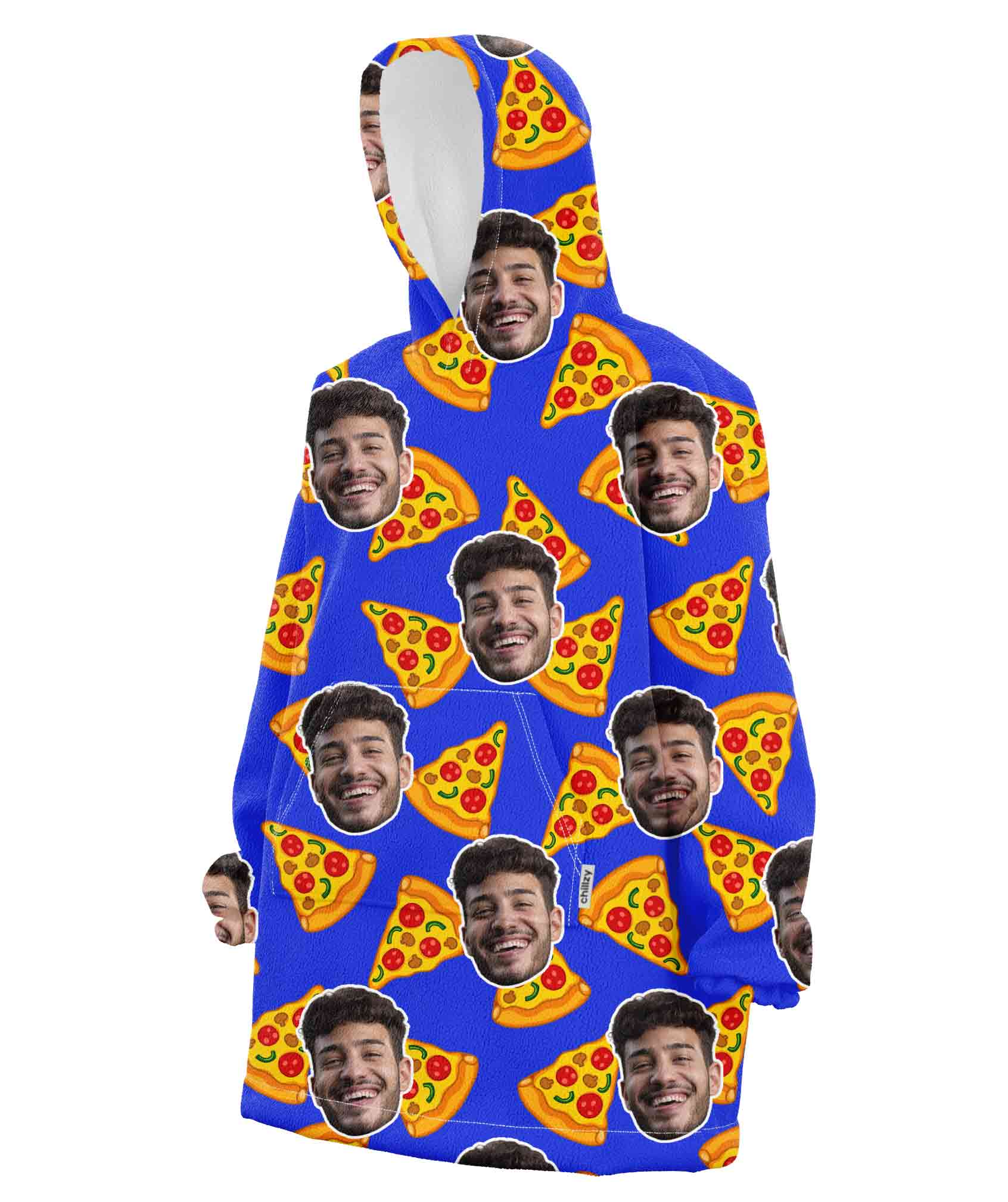 Your Face Pizza Chillzy Hoodie Blanket