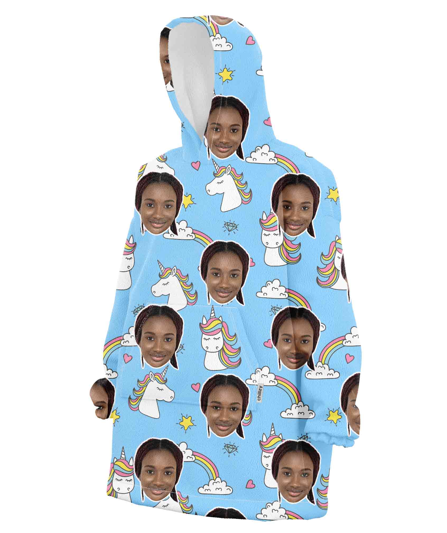 Unicorn & Rainbow Chillzy Hoodie Blanket