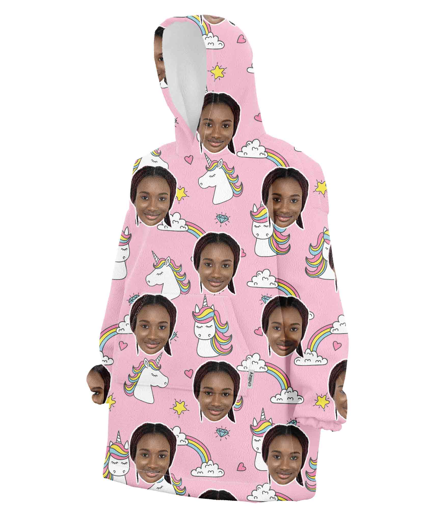 Unicorn & Rainbow Chillzy Hoodie Blanket