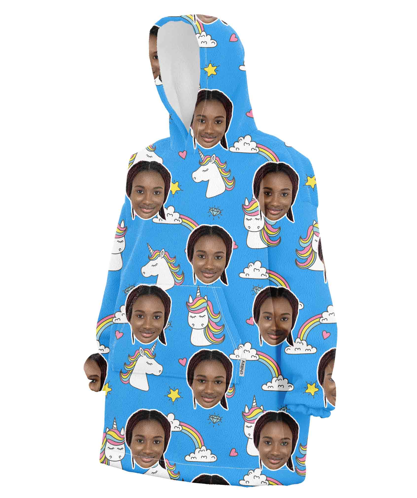 Unicorn & Rainbow Chillzy Hoodie Blanket