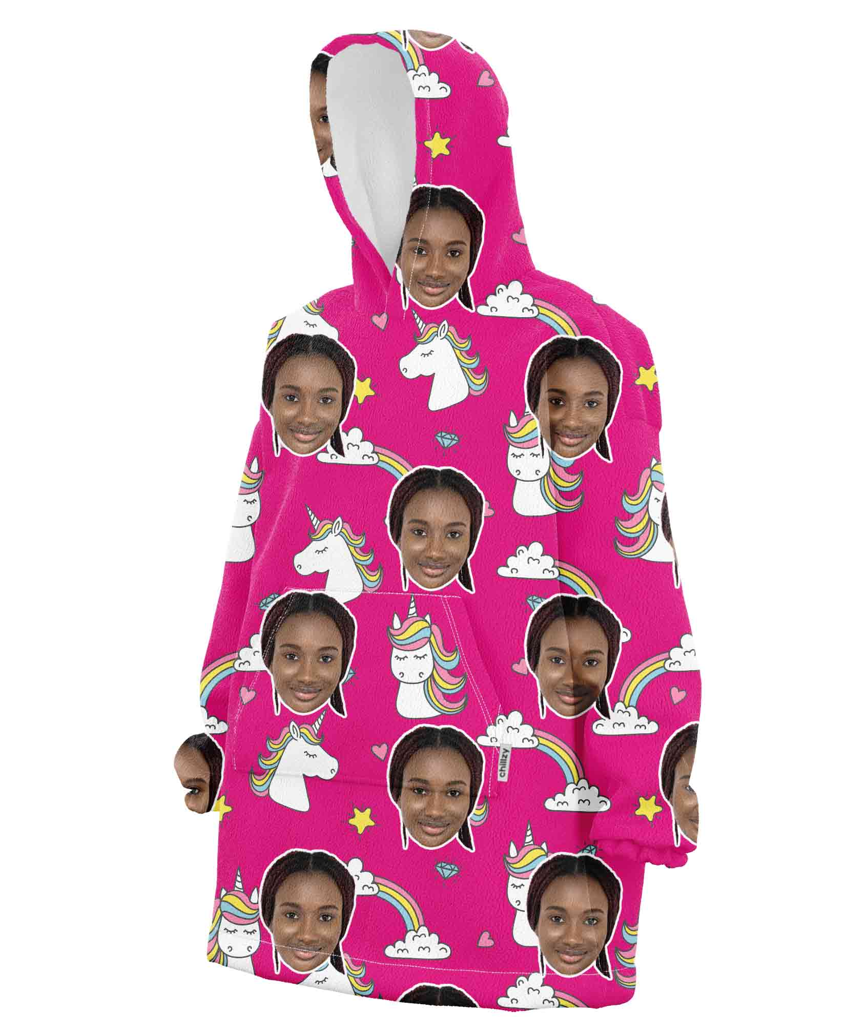 Unicorn & Rainbow Chillzy Hoodie Blanket