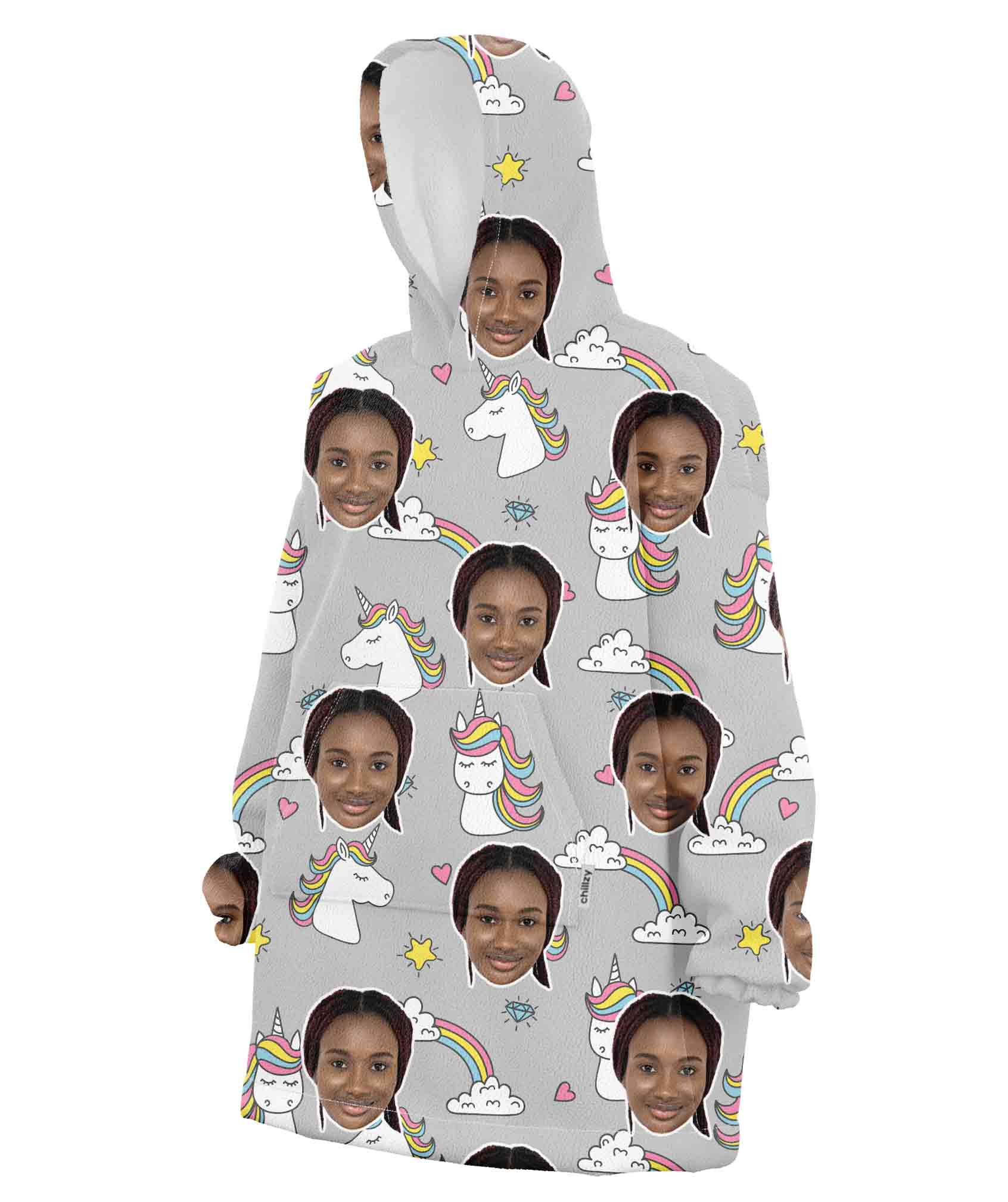 Unicorn & Rainbow Chillzy Hoodie Blanket