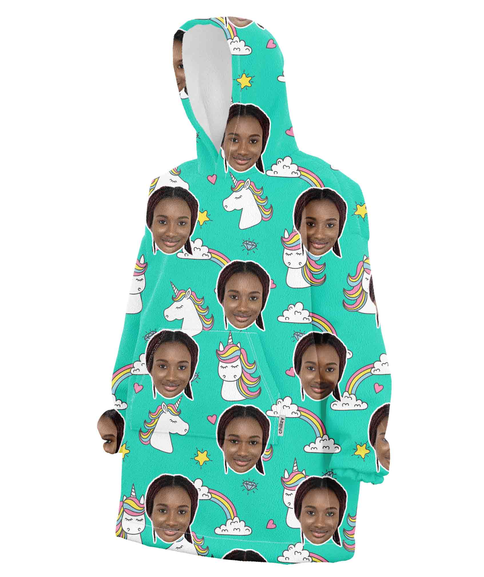 Unicorn & Rainbow Chillzy Hoodie Blanket
