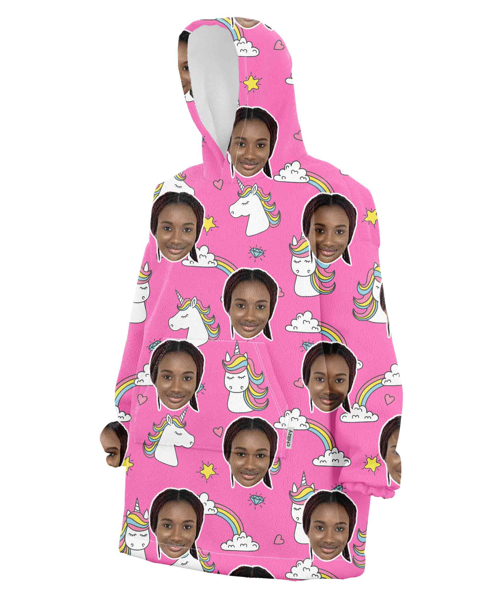 Unicorn & Rainbow Chillzy Hoodie Blanket