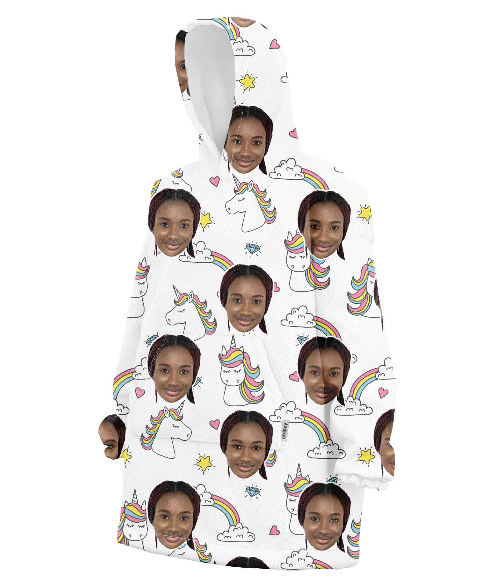 Unicorn & Rainbow Chillzy Hoodie Blanket