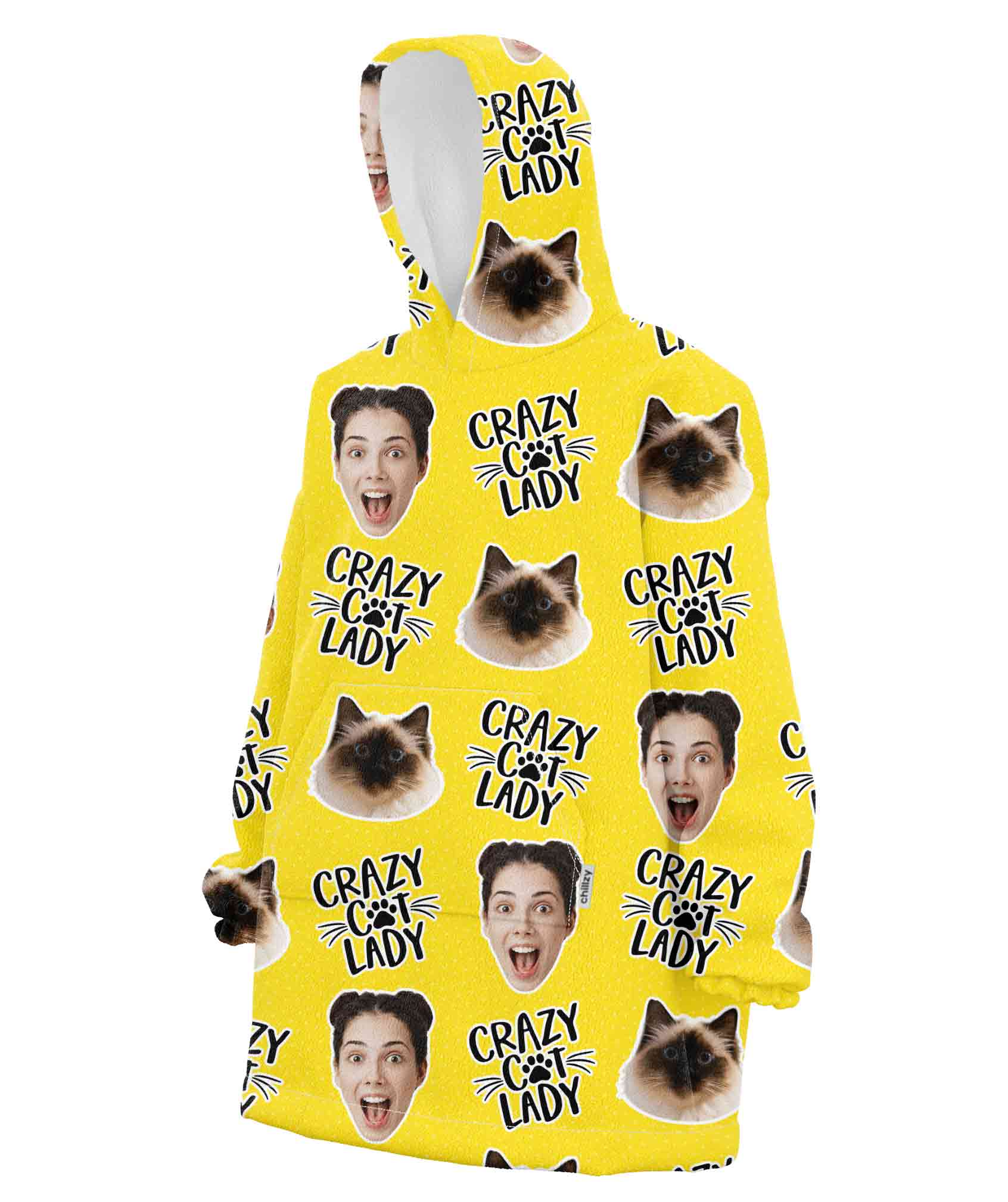 Crazy Cat Lady Chillzy Hoodie Blanket