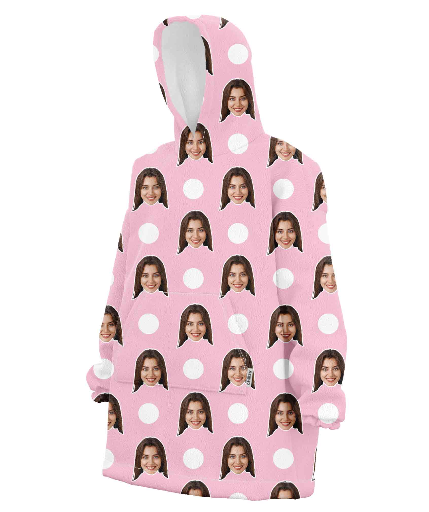 Polka Face Chillzy Hoodie Blanket