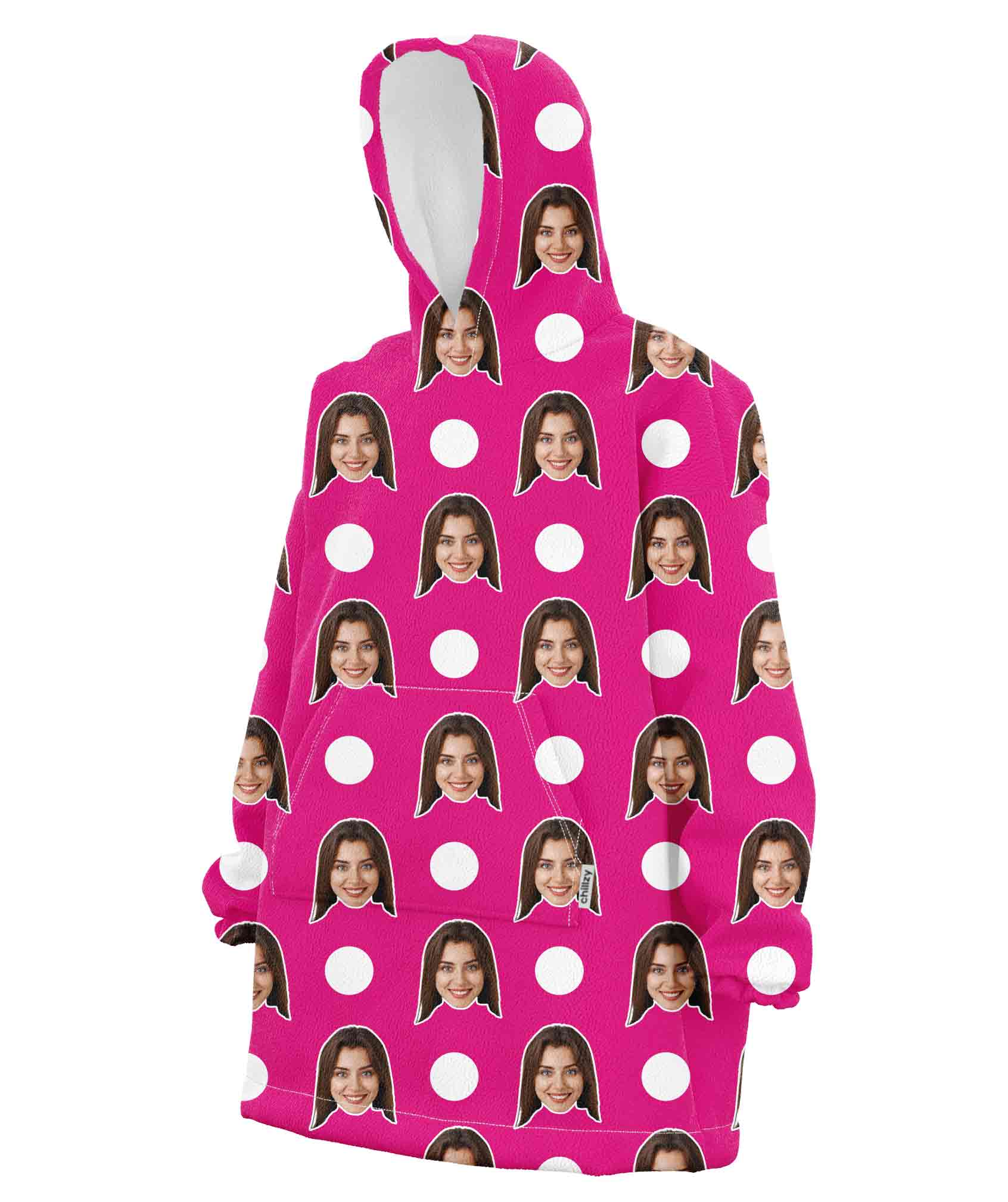 Polka Face Chillzy Hoodie Blanket