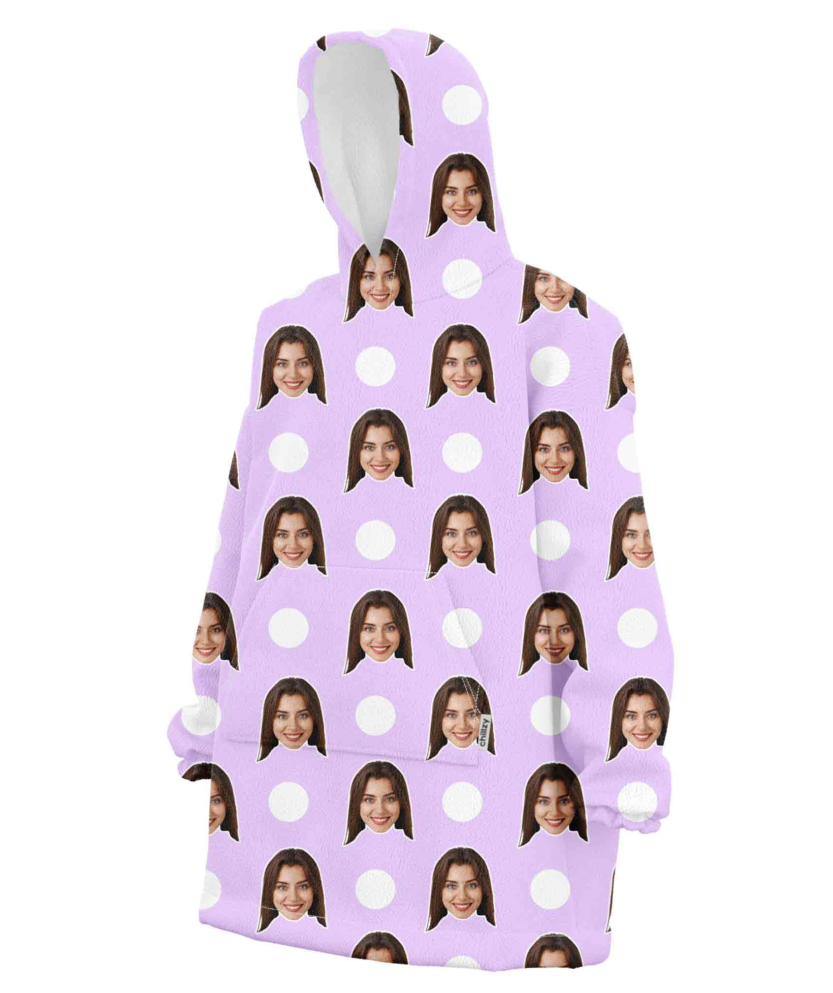 Polka Face Chillzy Hoodie Blanket