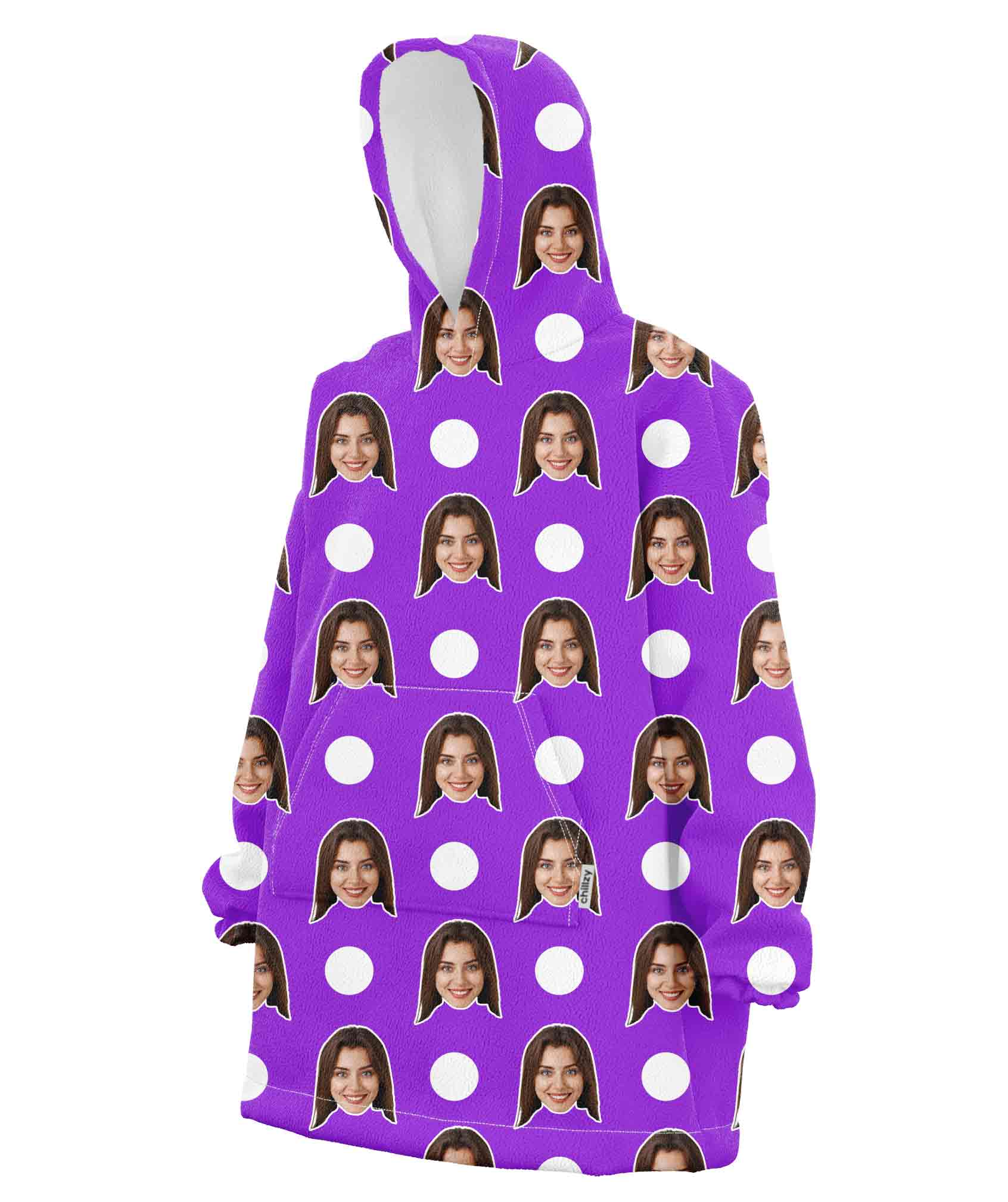 Polka Face Chillzy Hoodie Blanket