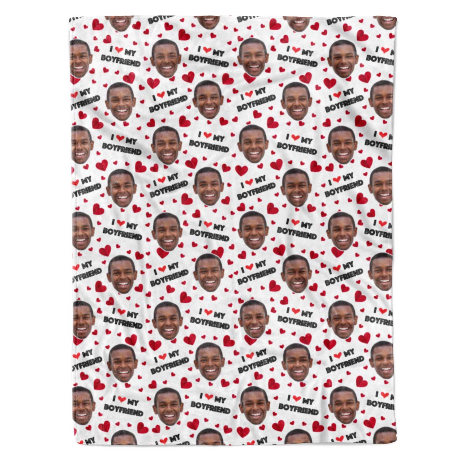 I Love My Boyfriend Personalised Blanket