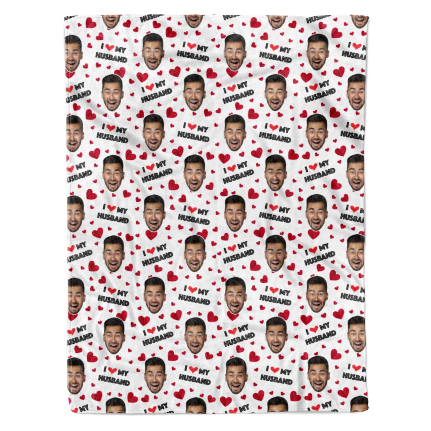 I Love My Husband Personalised Blanket