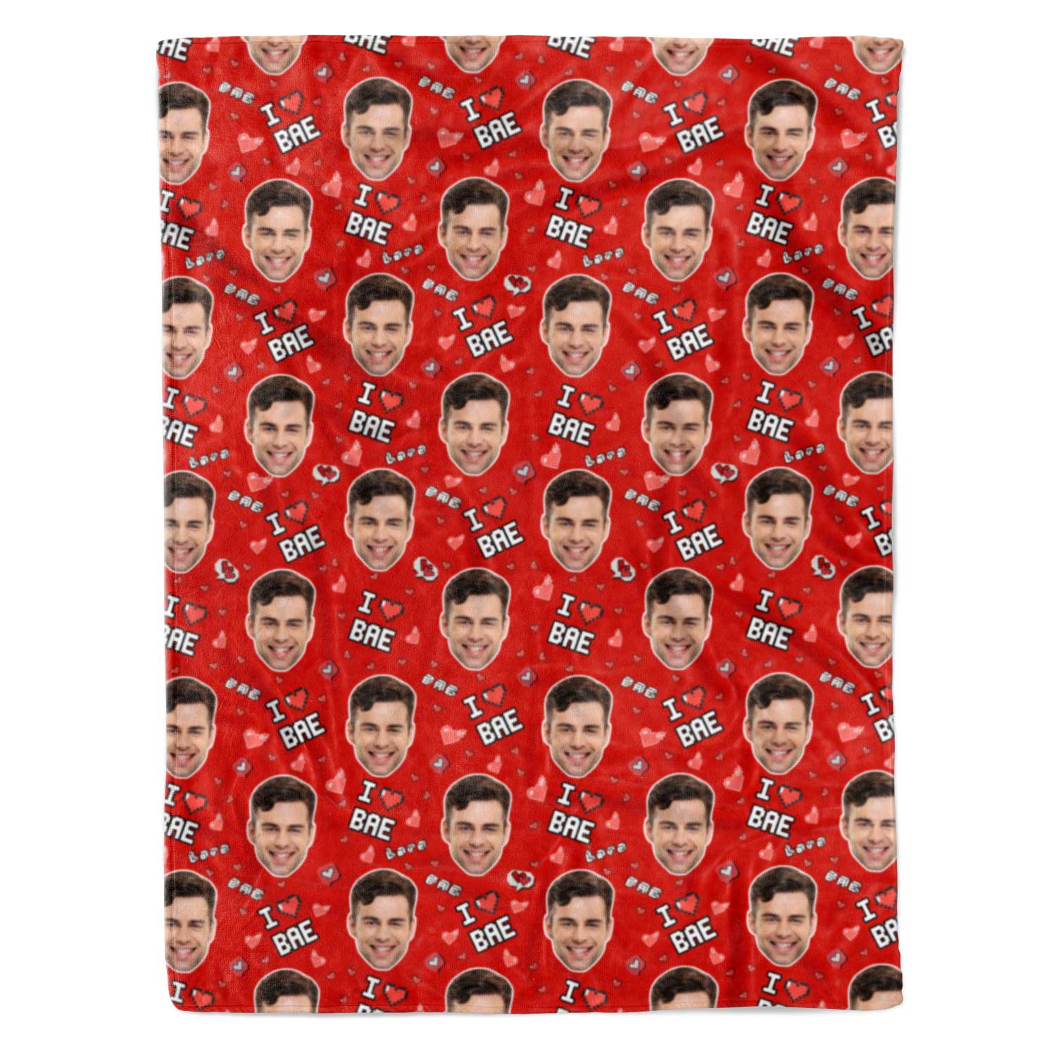 I Love Bae Personalised Blanket