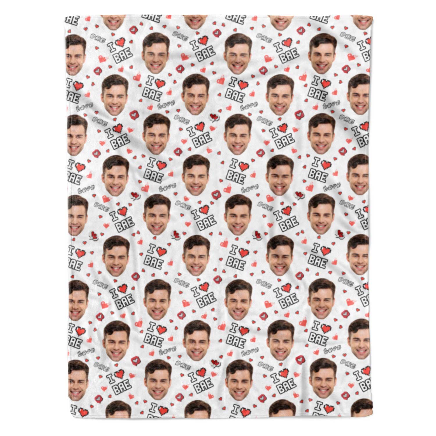 I Love Bae Personalised Blanket