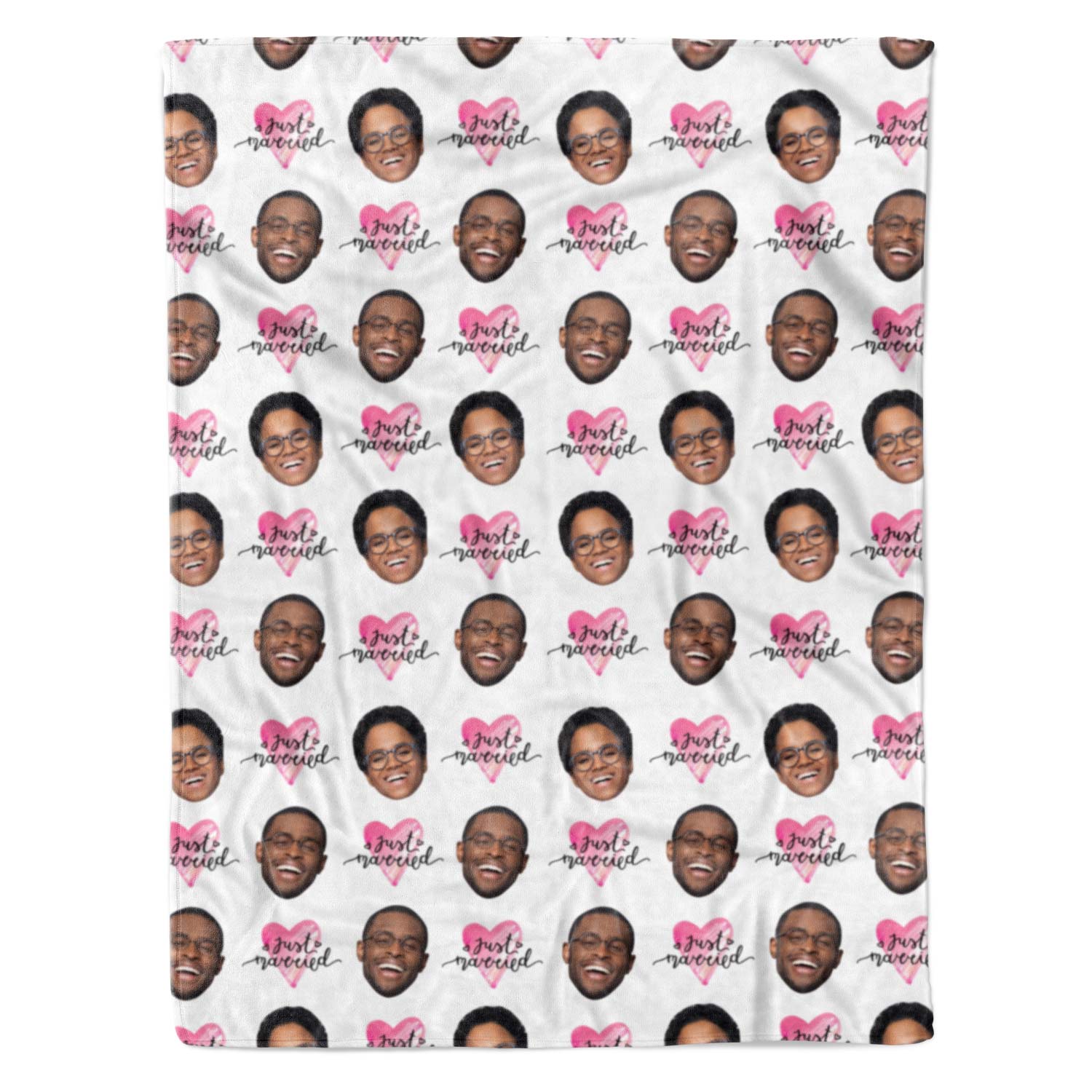 Just Married Personalised Blanket