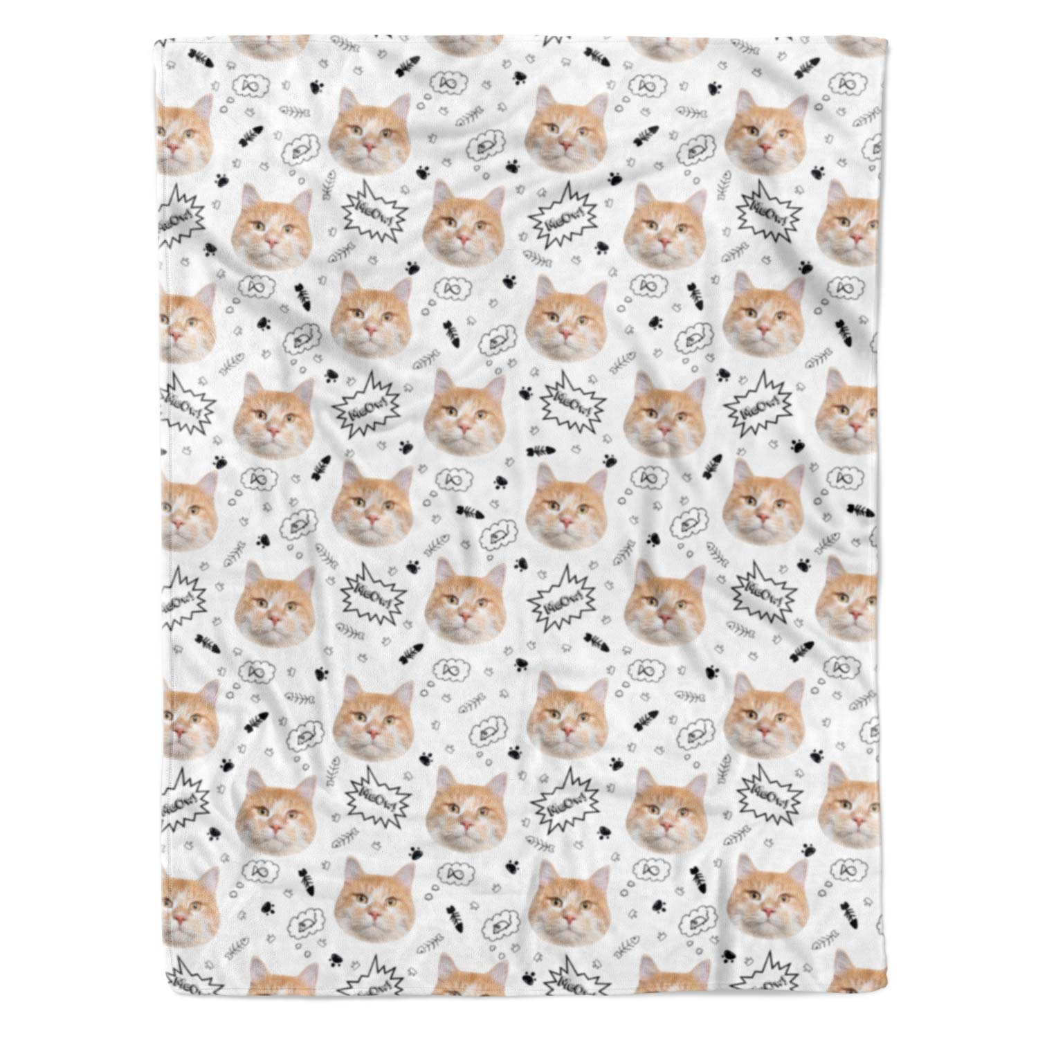 Meow Cat Personalised Blanket