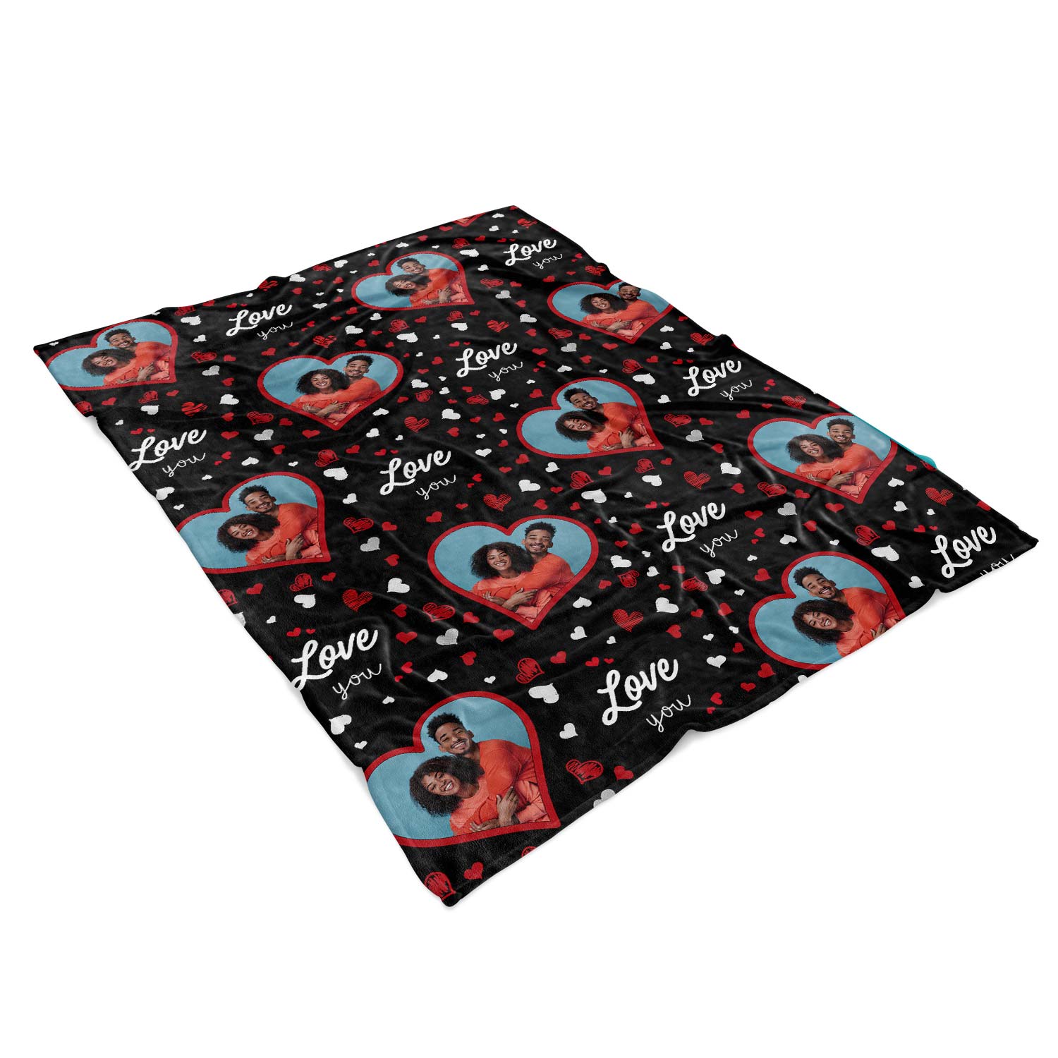 Love You Collage Personalised Blanket