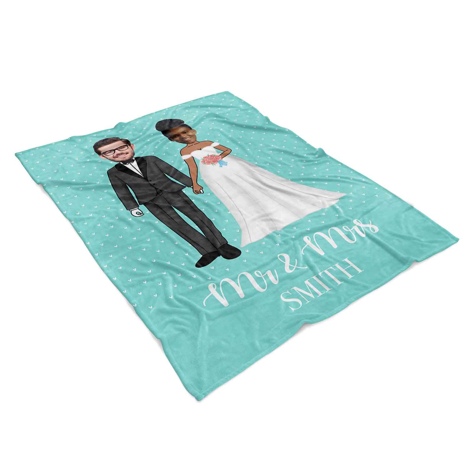 Mr & Mrs (Surname) Personalised Wedding Blanket