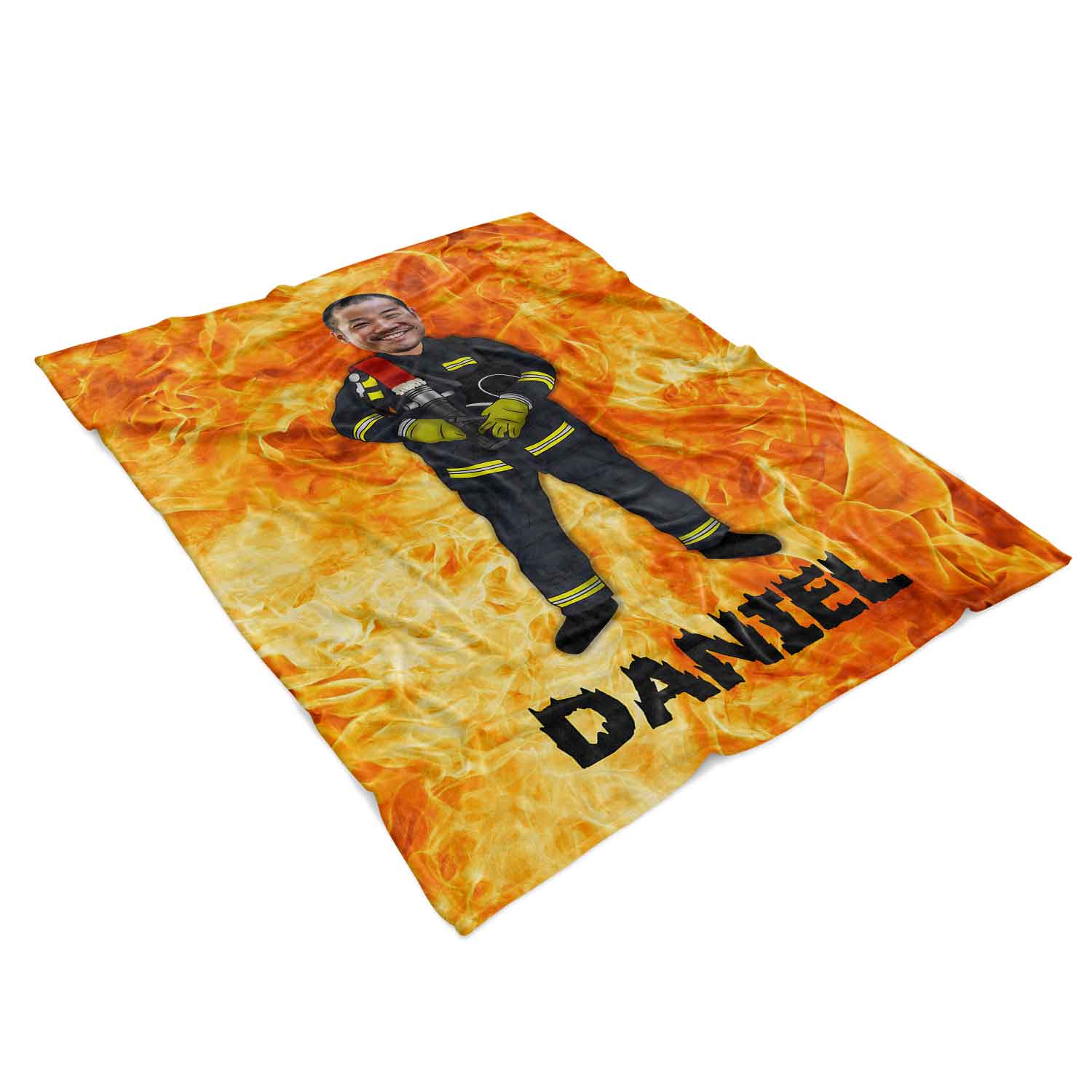Firefighter (Name) Personalised Blanket