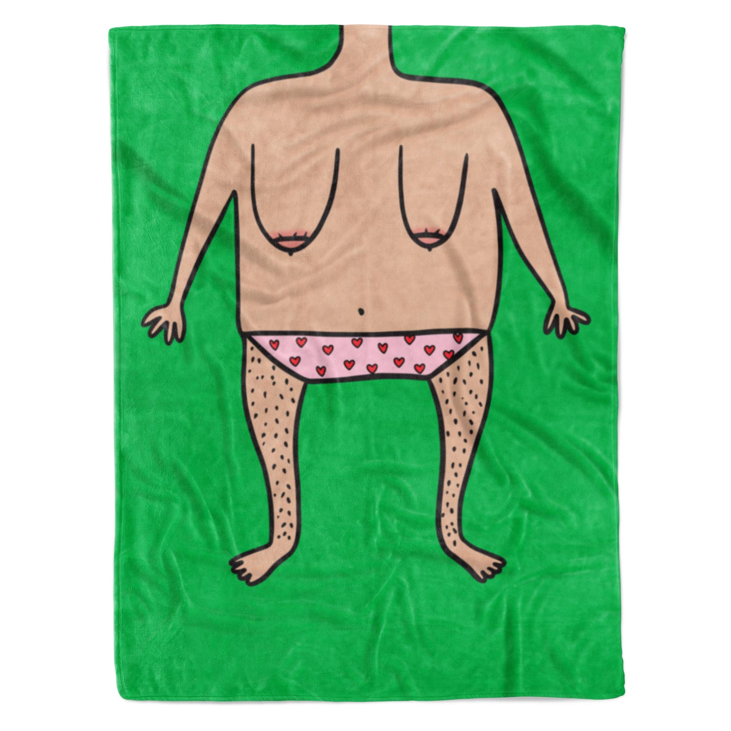 Funny Nude Doodle Personalised Blanket